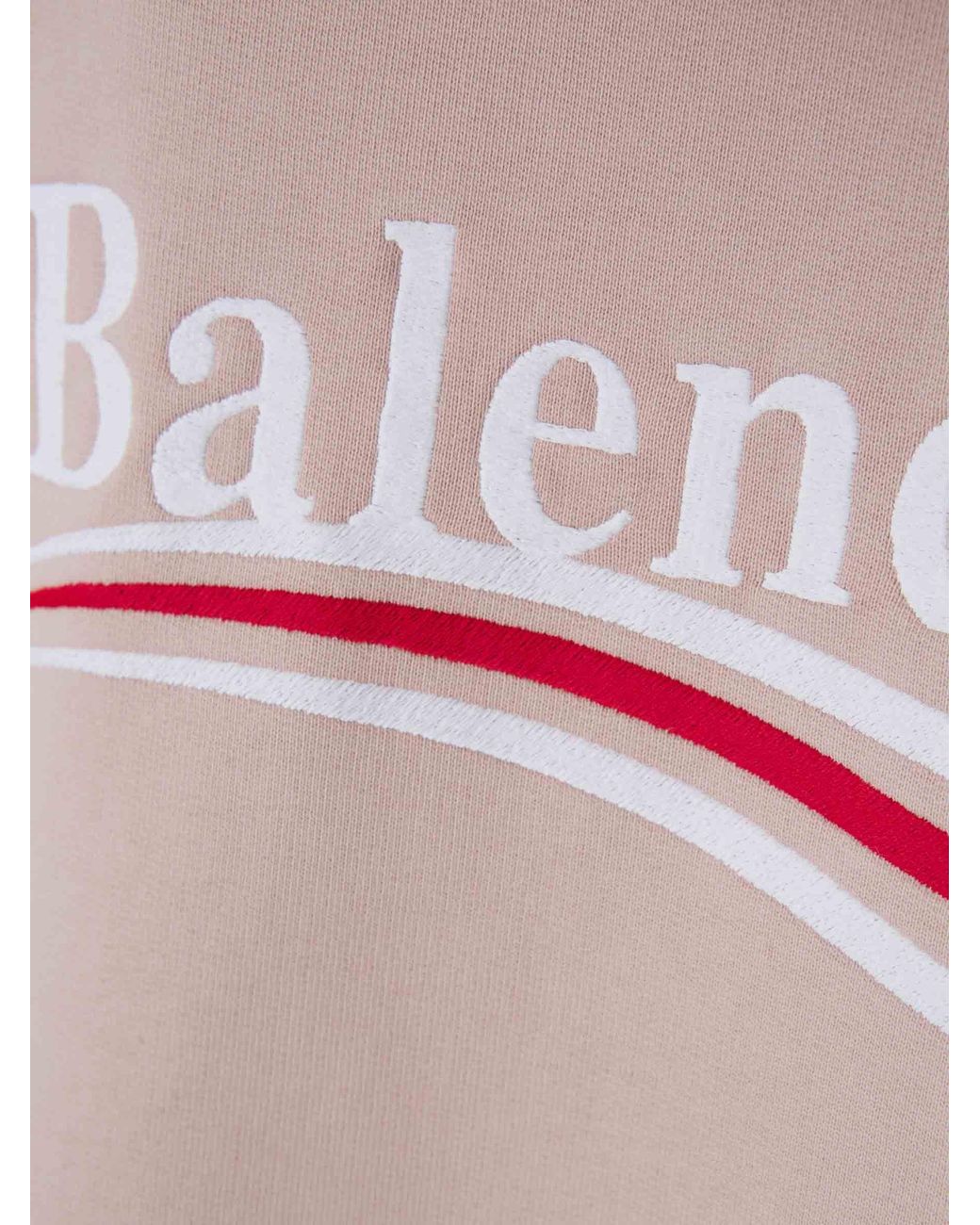 Balenciaga Pink Logo Embroidered Hoodie