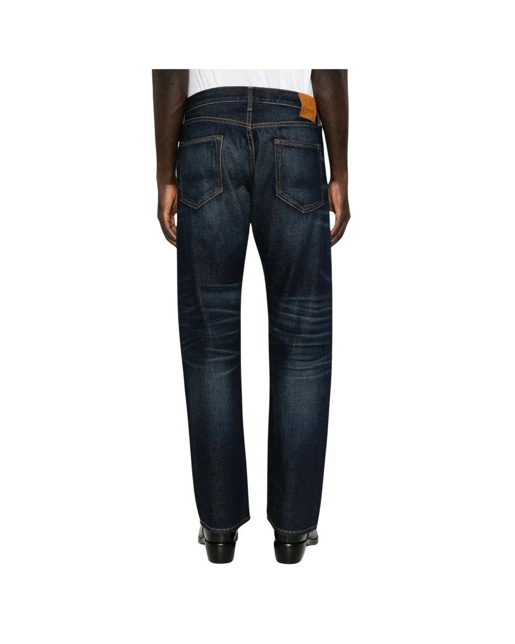 Tom Ford Blue 1950S Selvedge Straight Jeans for men