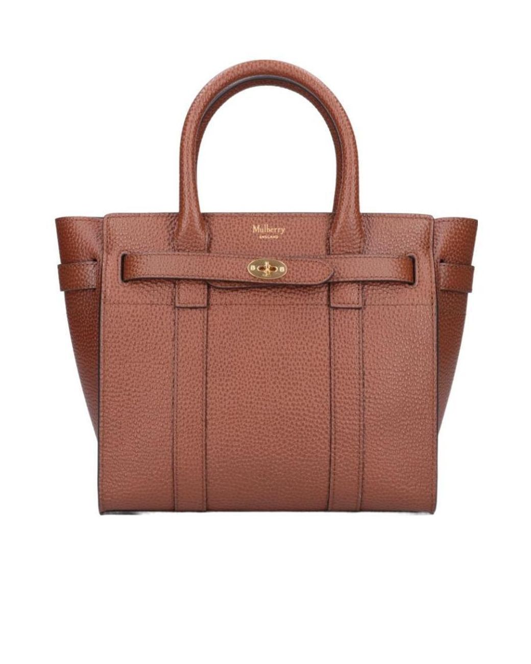 Mulberry Brown Bayswater Logo-Printed Mini Tote Bag