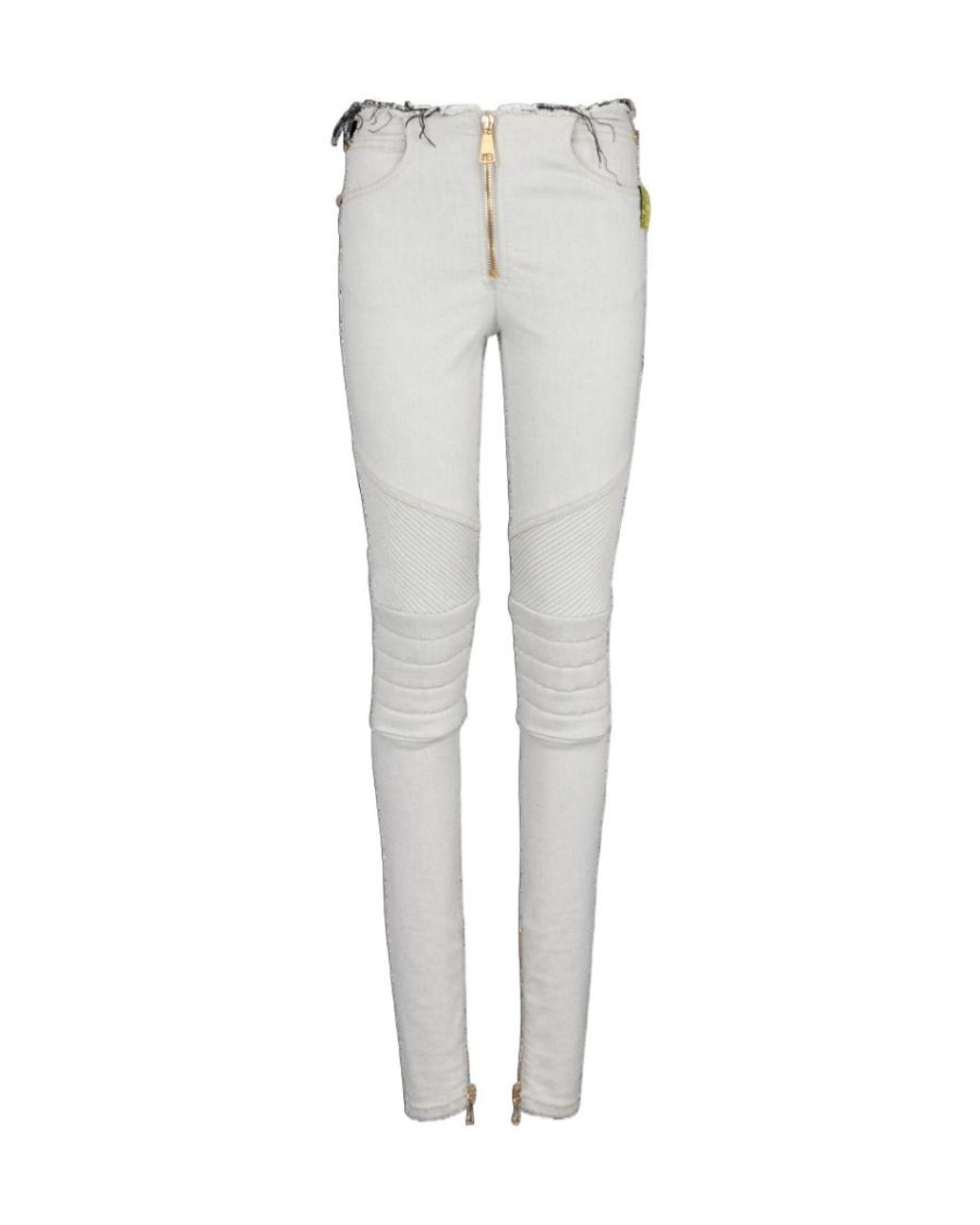 Balmain Gray Slim-Fit Ribbed Jeans