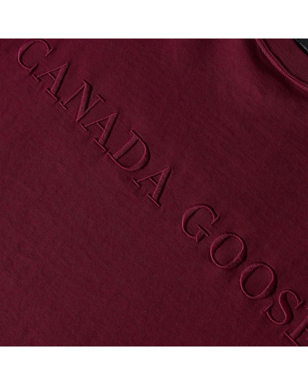 Canada Goose Red Crewneck Shortsleeve Tee for men