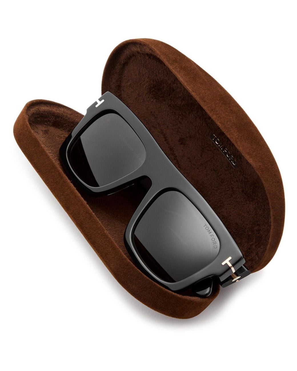 Tom Ford Gray Thick And Wide Rectangular Sunglasses for men