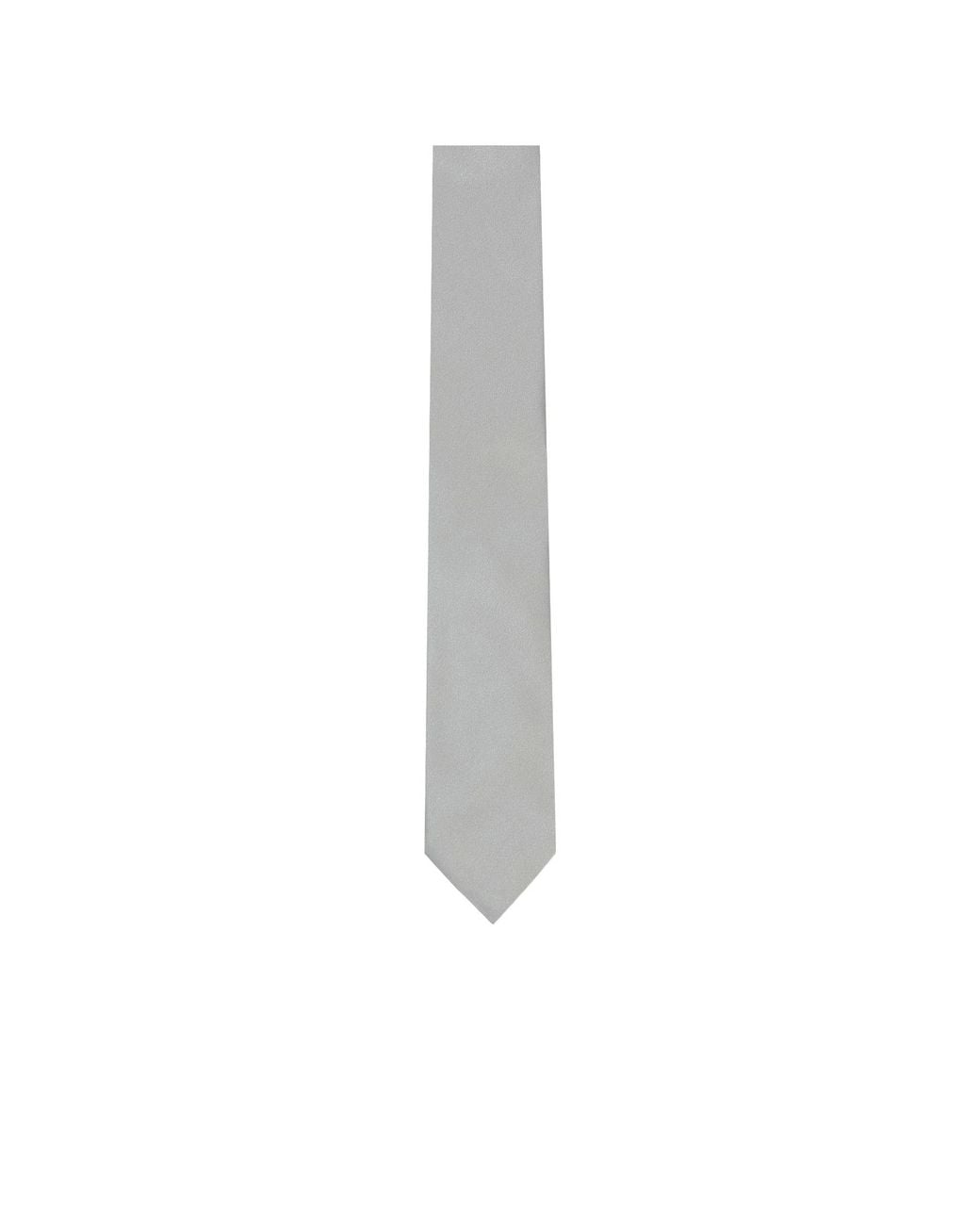 Zegna White Pointed-Tip Silk Tie for men