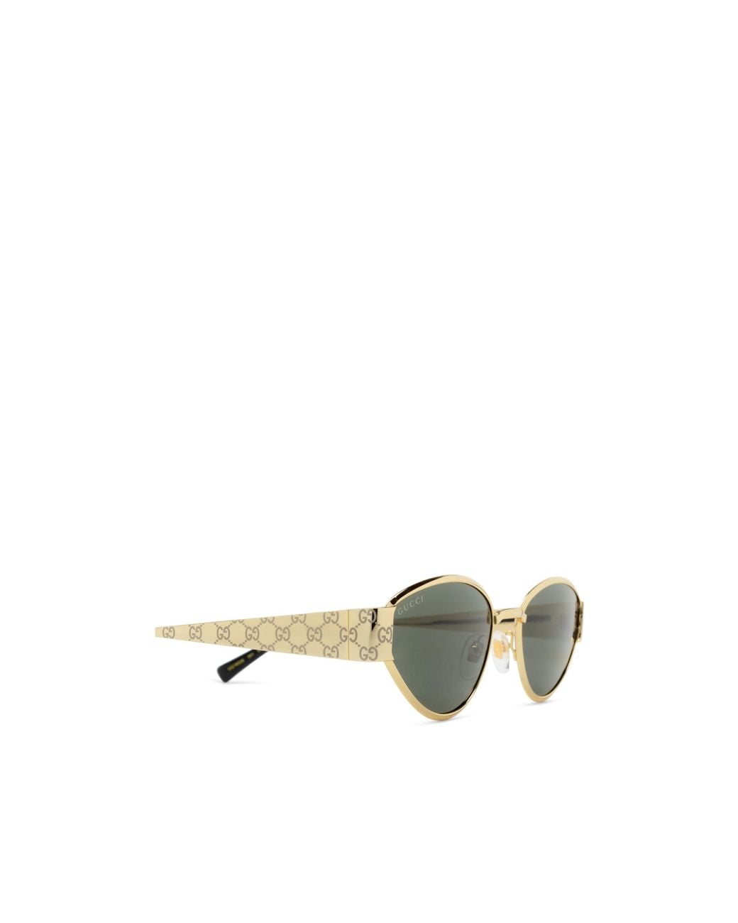 Gucci Green Eyewear Geometrical Frame Sunglasses