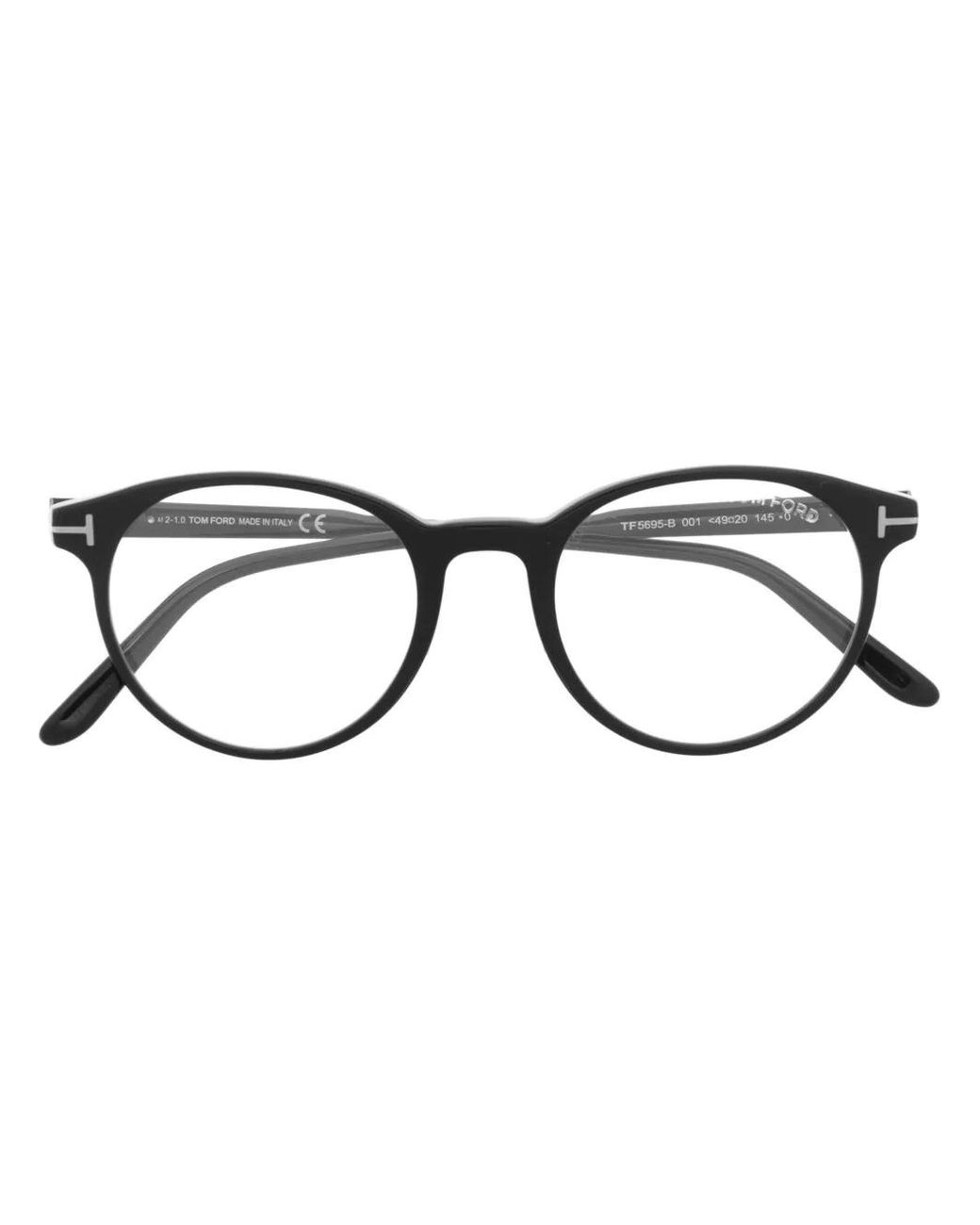 Tom Ford White Eyewear Round Frame Glasses for men