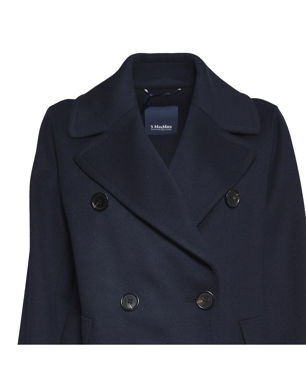 Max Mara Blue 'S Smmcamilla Double-Breasted Pea Coat