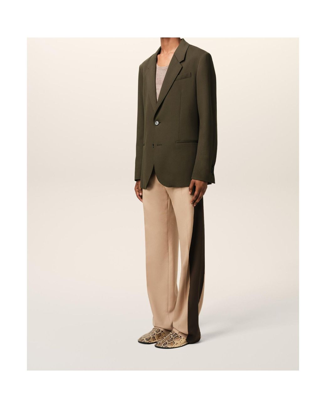 AMI Green Ami Single-Breasted Tailored Blazer for men