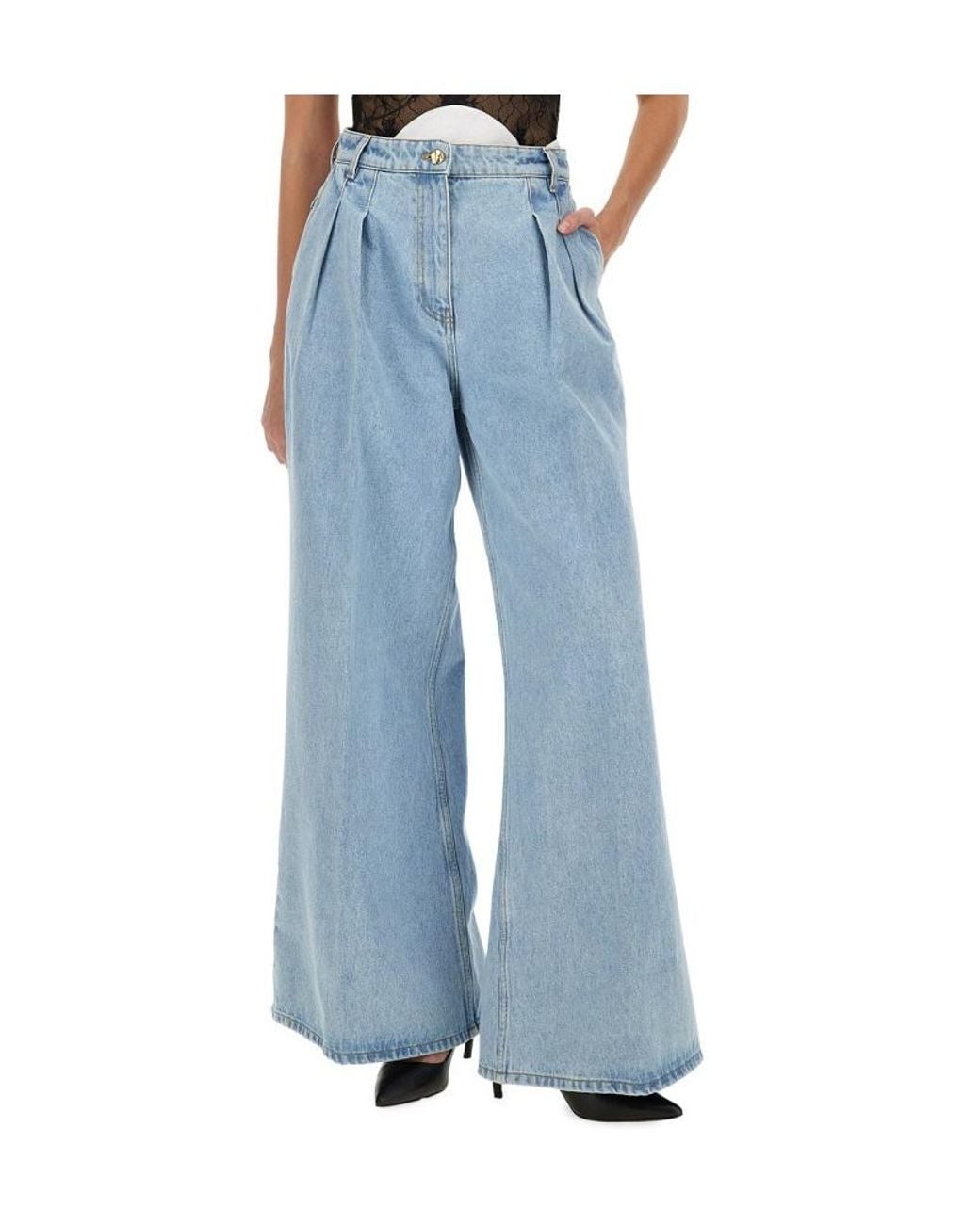 Nina Ricci Blue Wide Leg Jeans