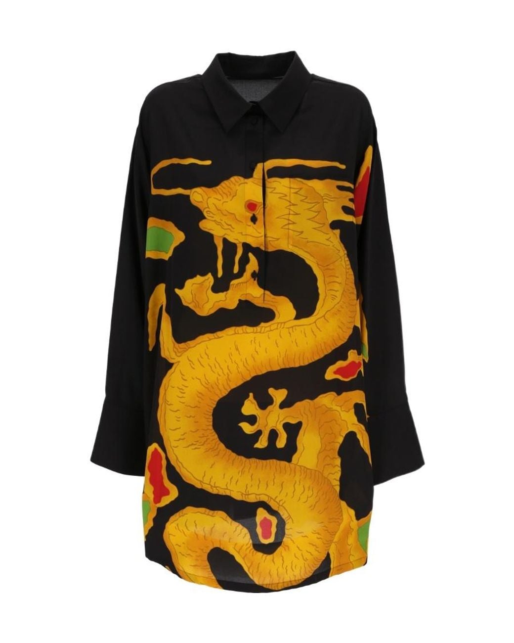 Valentino Yellow Dragon Re-Edition Shirt Dress