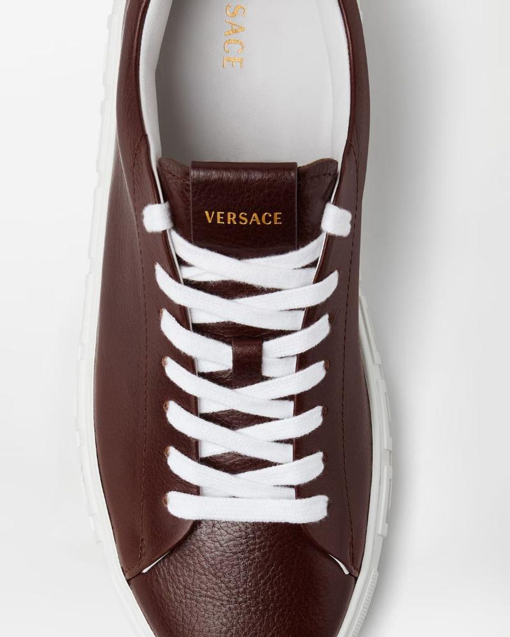Versace Brown Greca Low-Top Sneakers for men