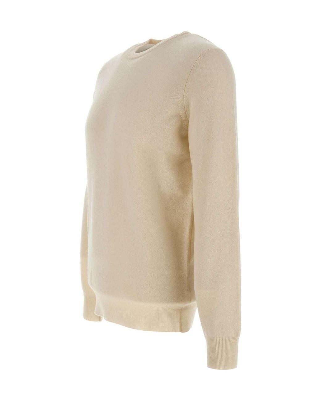 Kangra Cashmere White Kangra Crew Neck Knitted Sweater for men