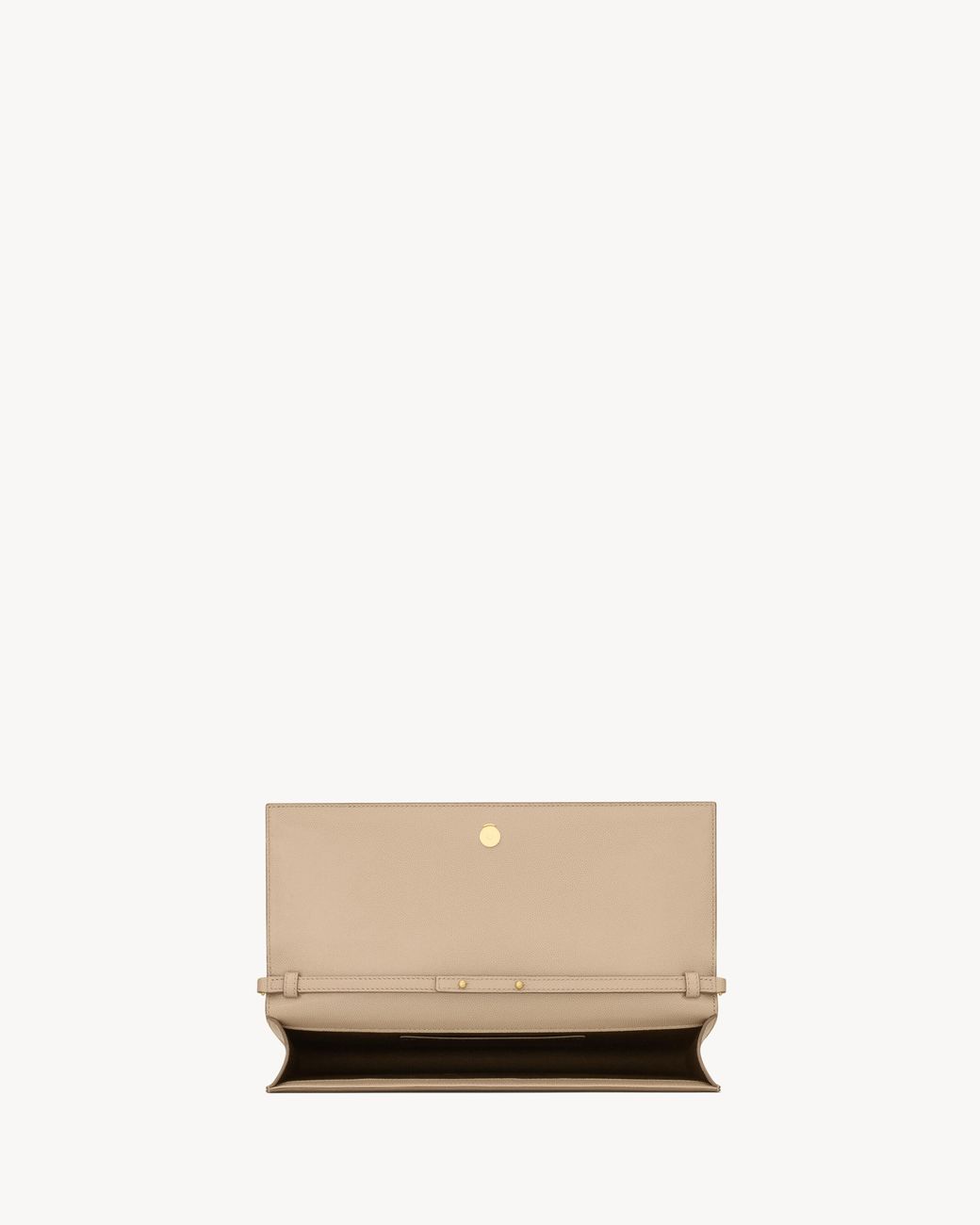 Saint Laurent White Kate Foldover Top Clutch Bag