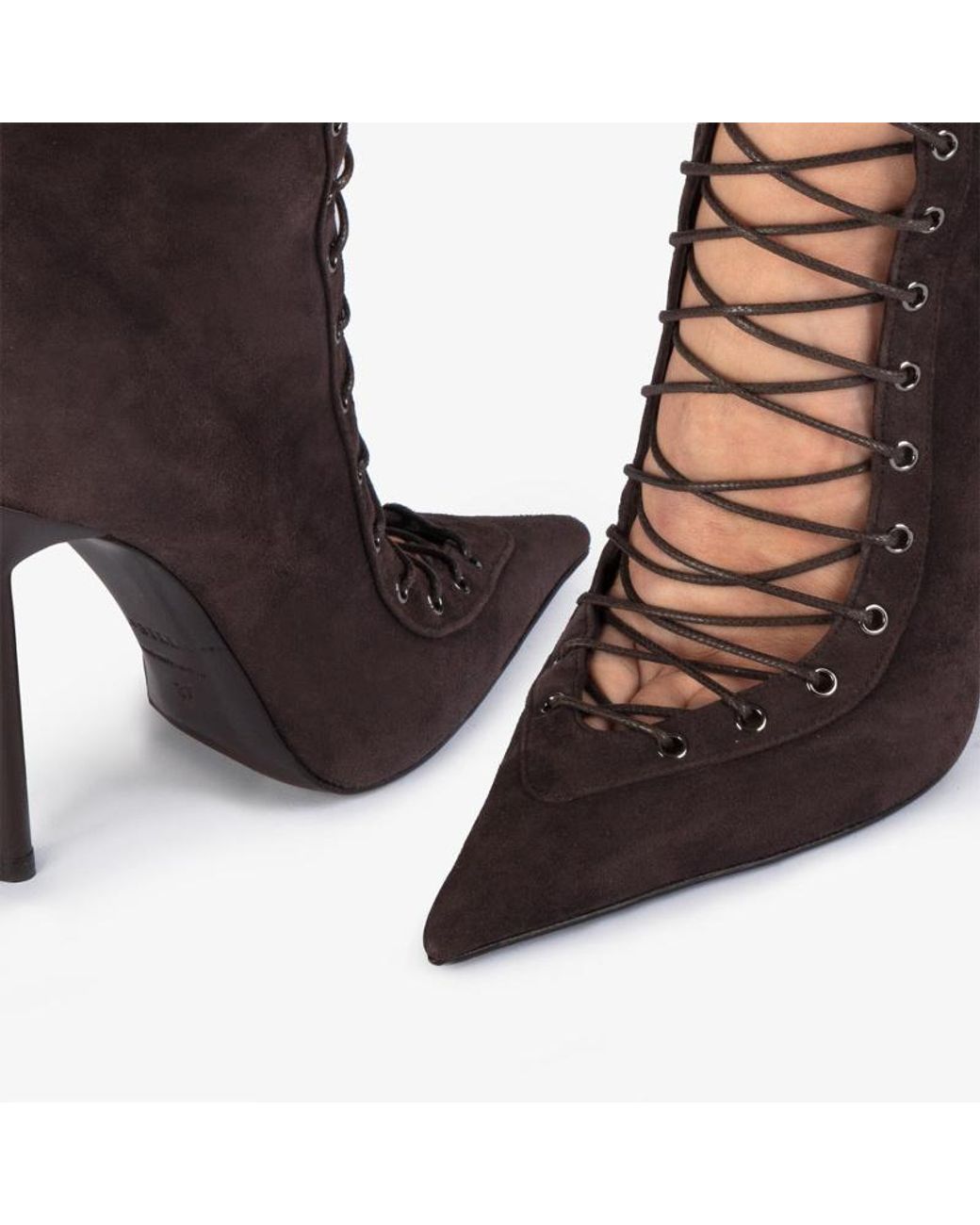 Le Silla Black Colette Lace-Up Ankle Boots