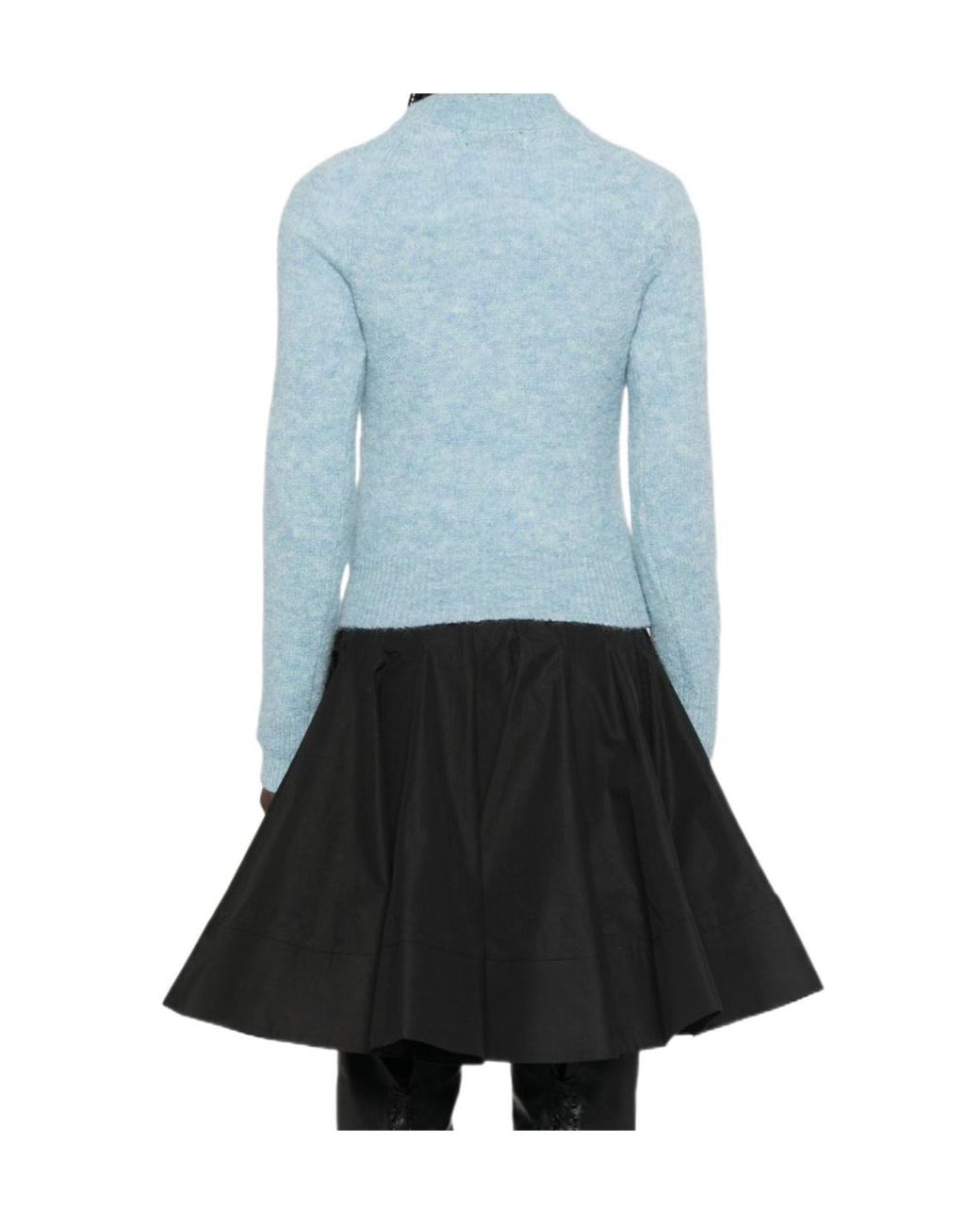 Dries Van Noten Blue Long-Sleeved Knitted Jumper