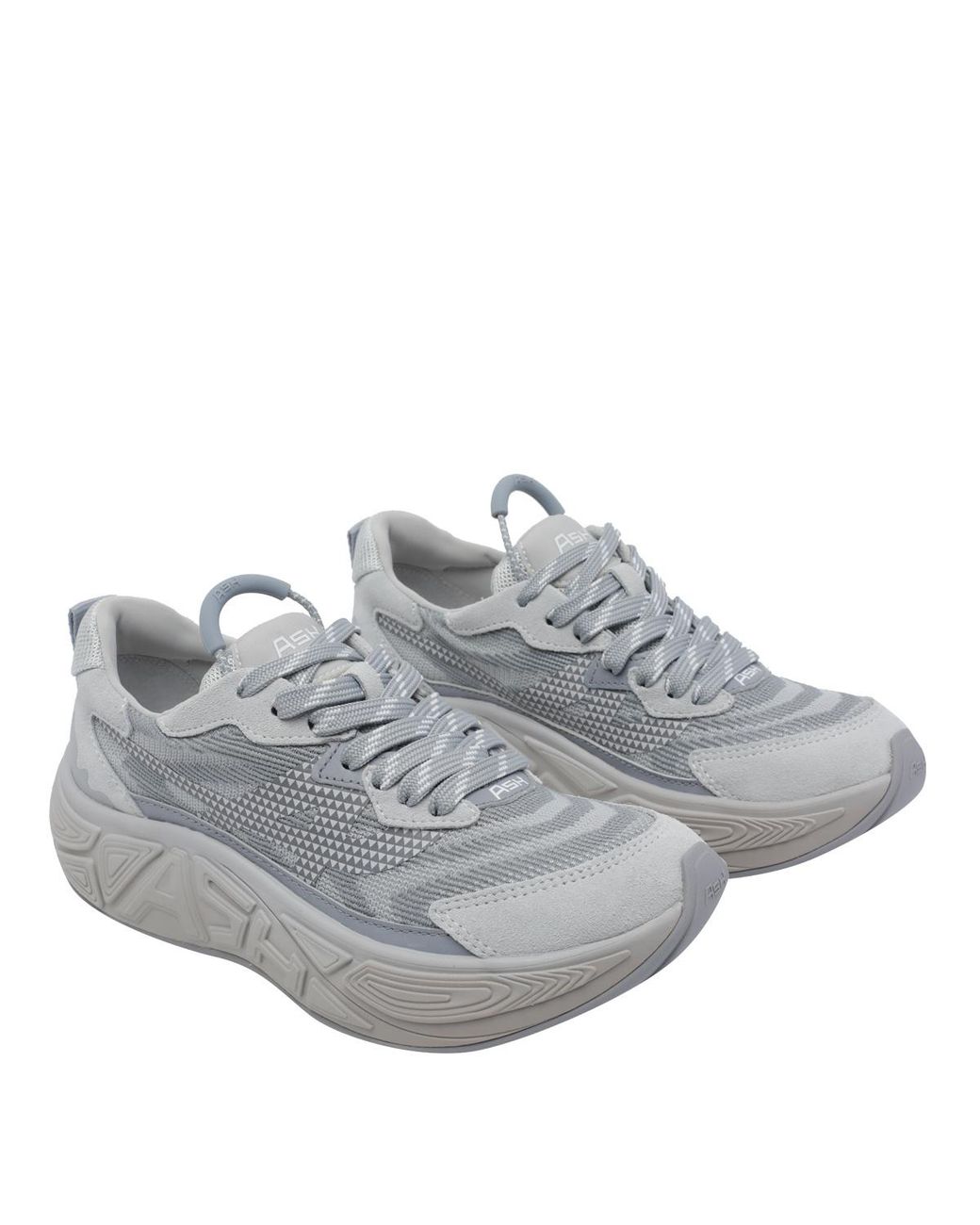 Ash Gray Lace-Up Low-Top Sneakers