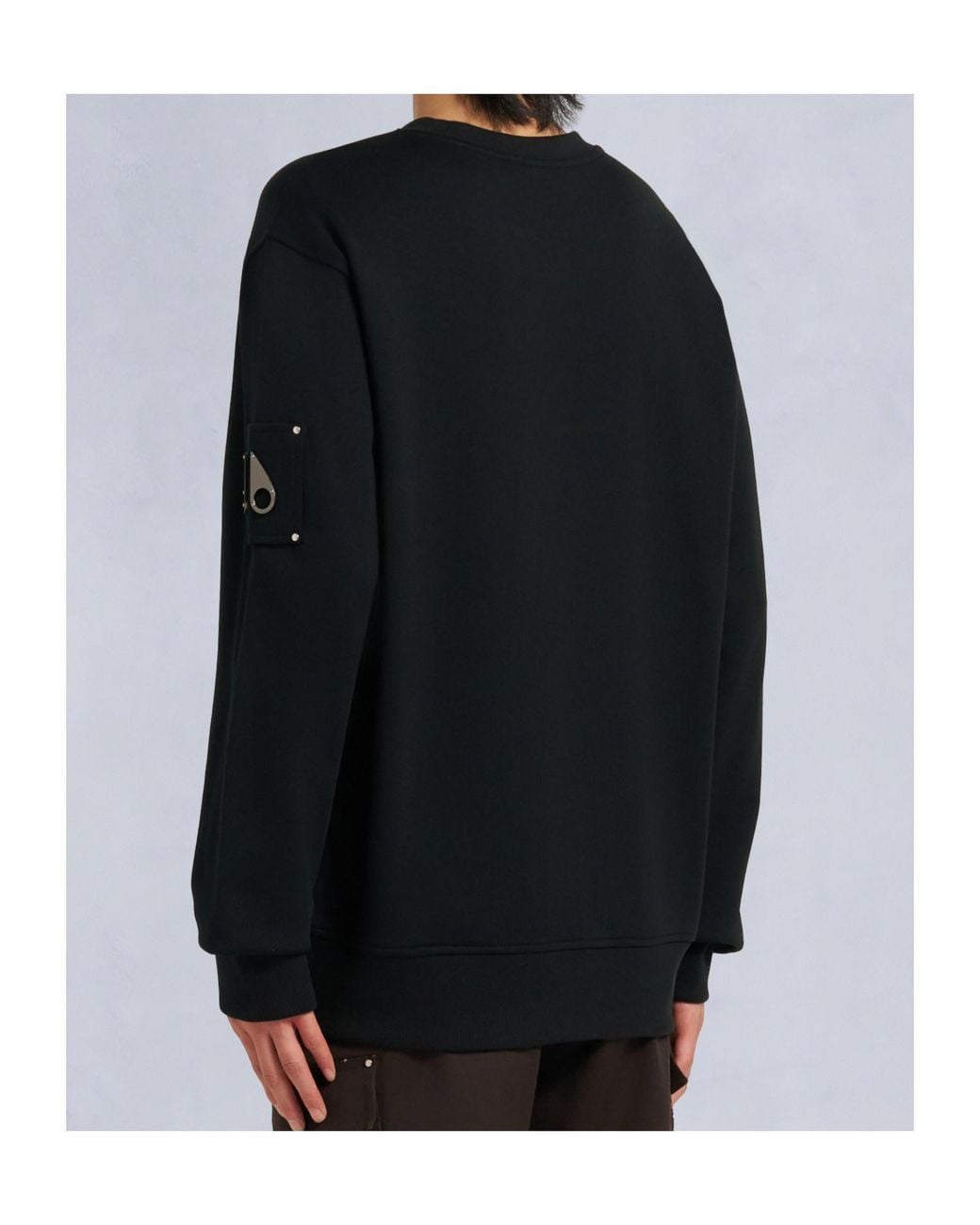 Moose Knuckles Black Hartsfield Crew Sweatshirt for men