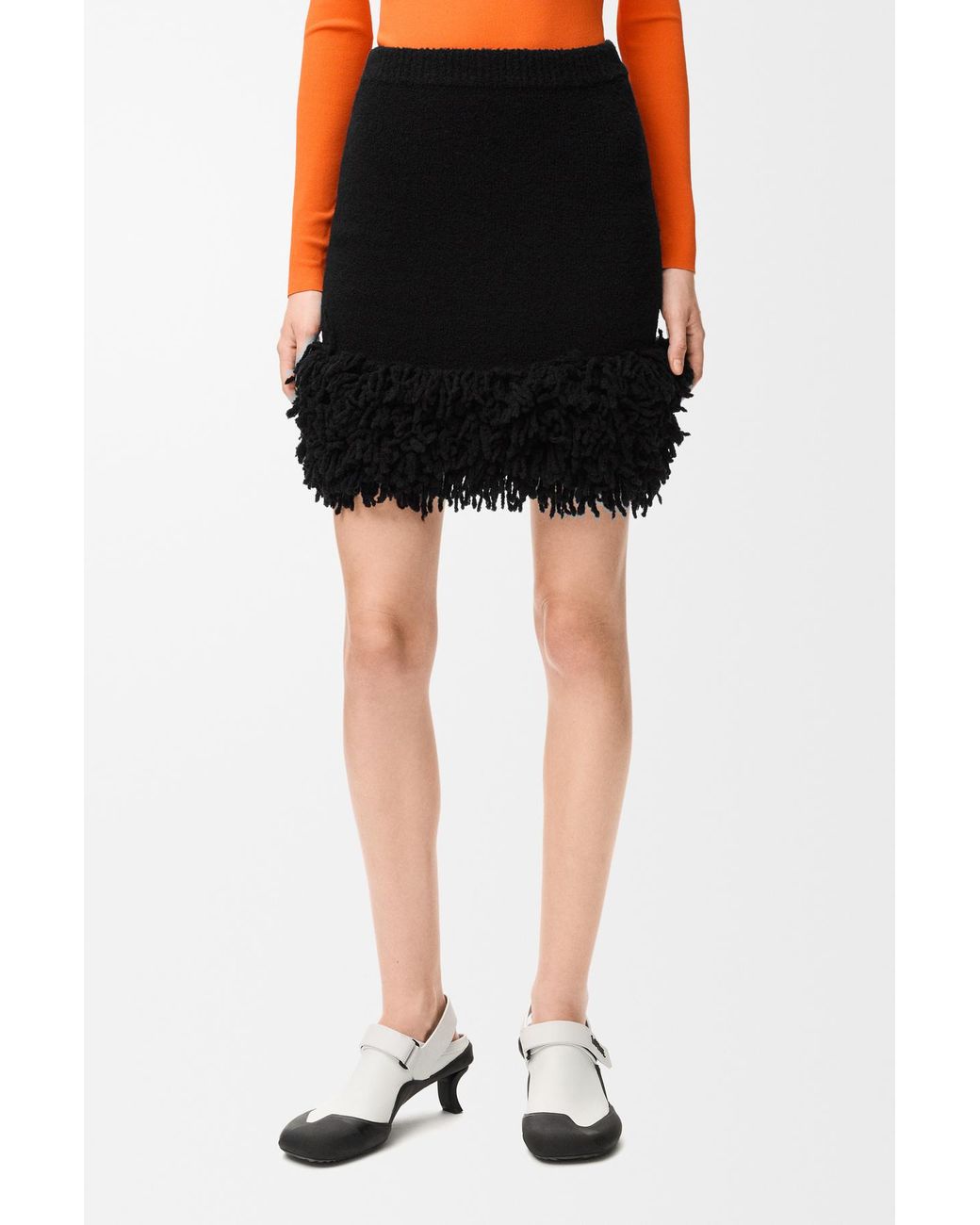 Loewe Black Elasticated Waist Slim Fit Skirt