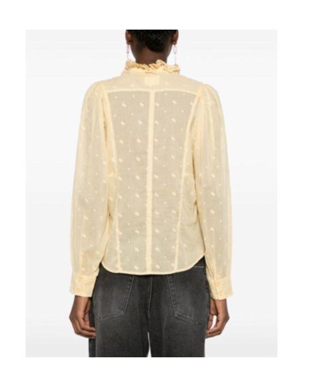 Isabel Marant Natural Terzali Floral-Embroidered Blouse