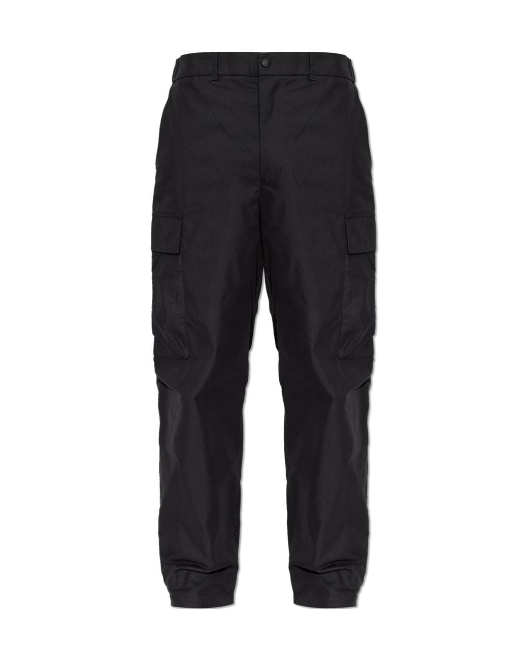 Moncler Black Elastic-Waist Cargo Pants for men