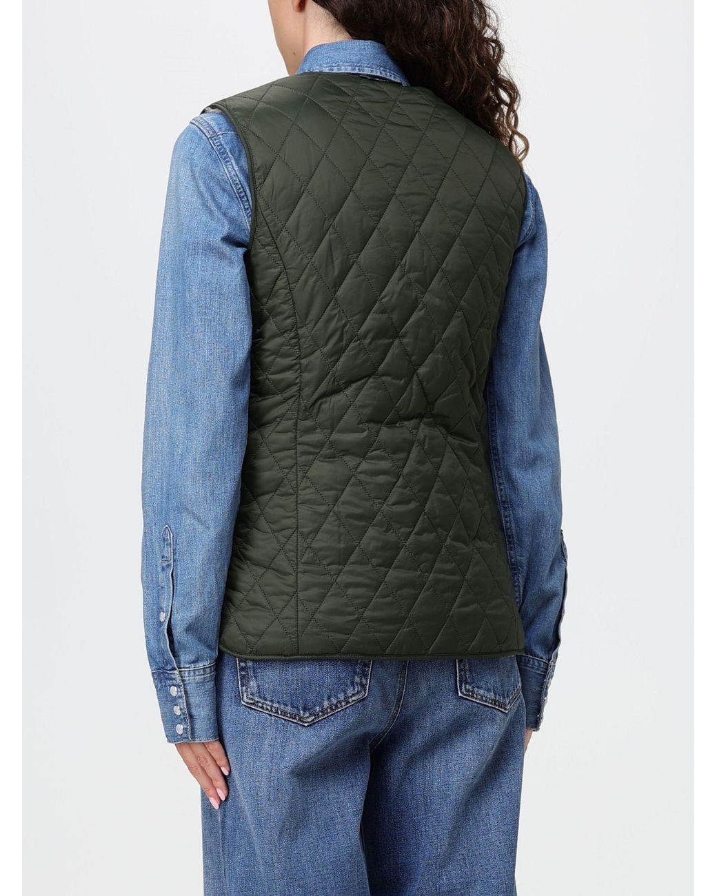 Barbour Green Zip-Up Reversible Gilet