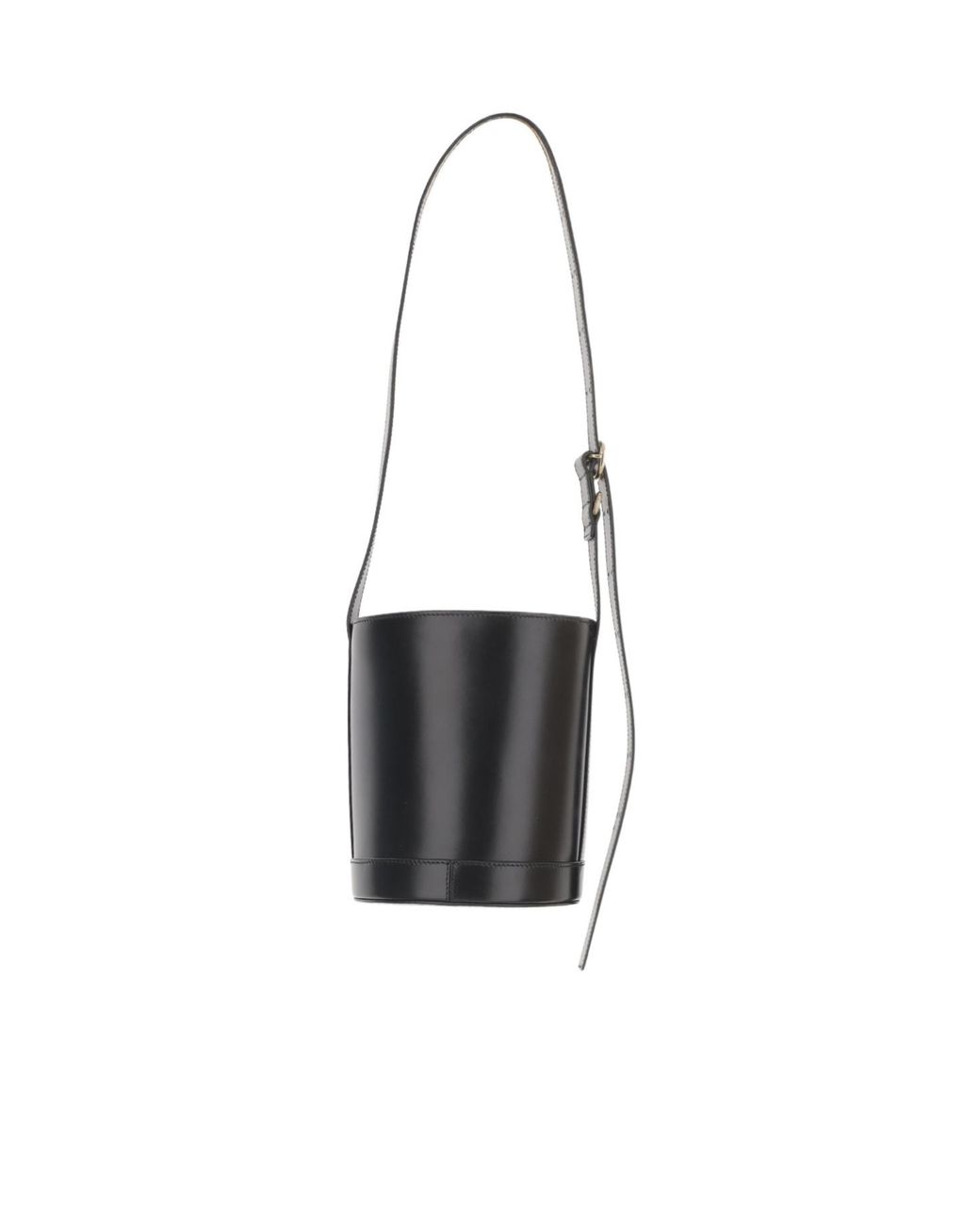 Jil Sander White Cannolo Logo-Lettering Bucket Bag