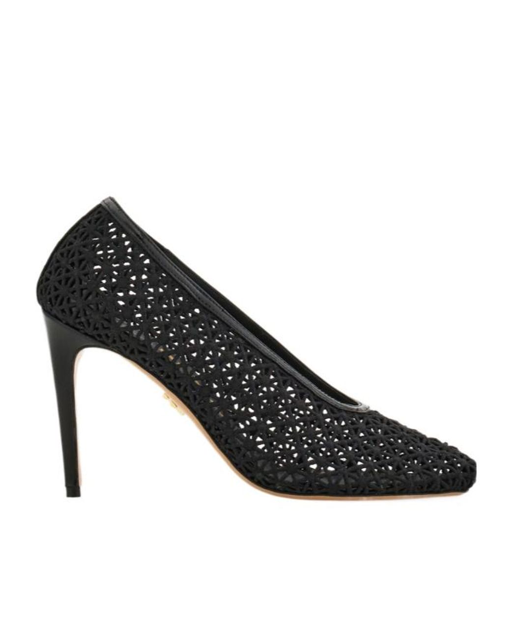 Ferragamo Black Ferragamo Macramé Pumps