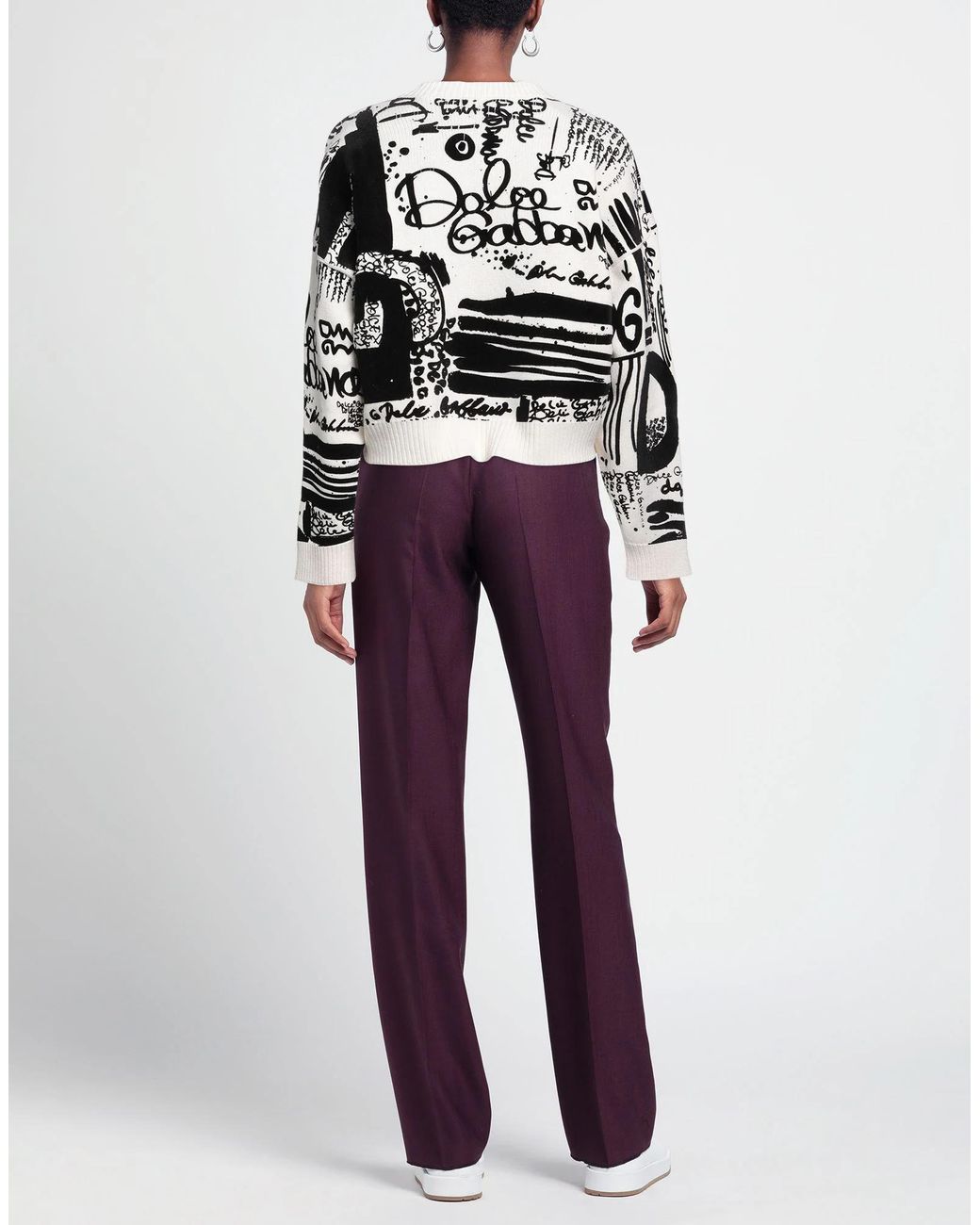 Dolce & Gabbana Black Two-Tone Long Sleeve Sweater