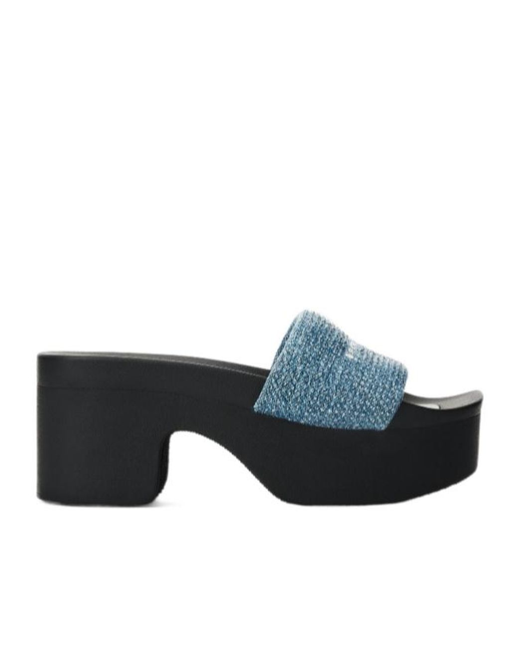 Alexander Wang Blue Hotfix Platform Heeled Sandals