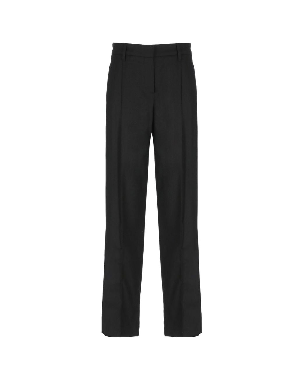 Brunello Cucinelli Black Pleated Tailored Trousers