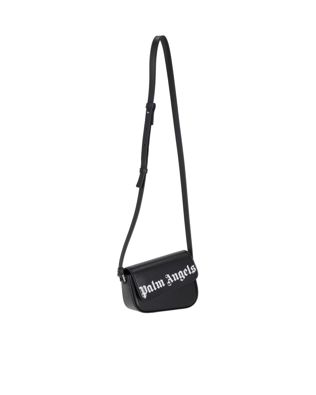 Palm Angels White Logo Printed Crossbody Bag