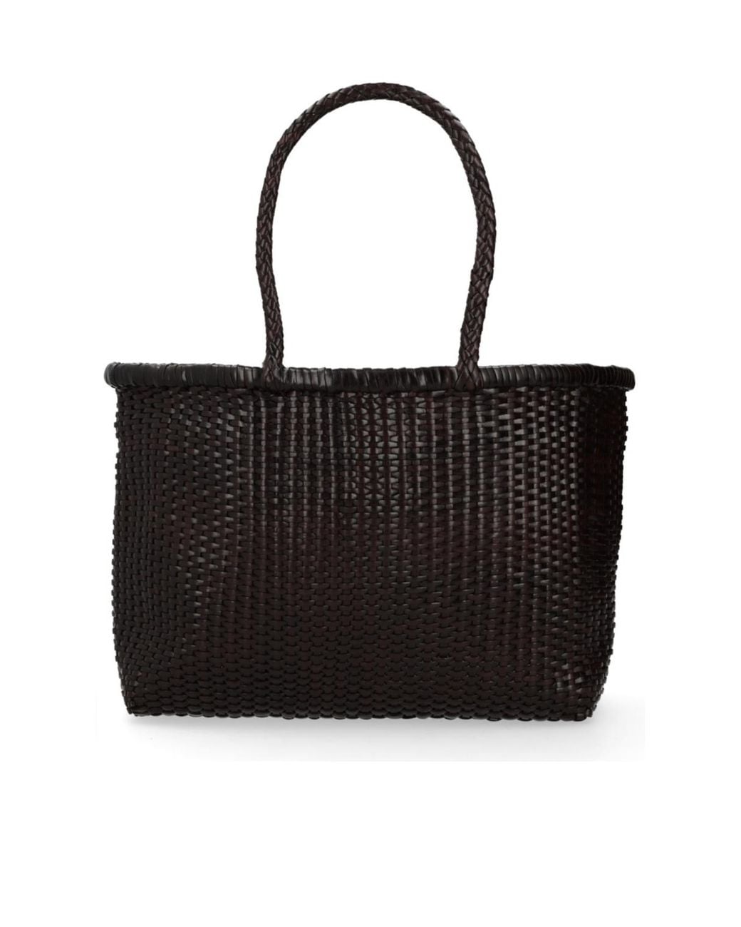 Dragon Diffusion Black Large Weave Basket Bag