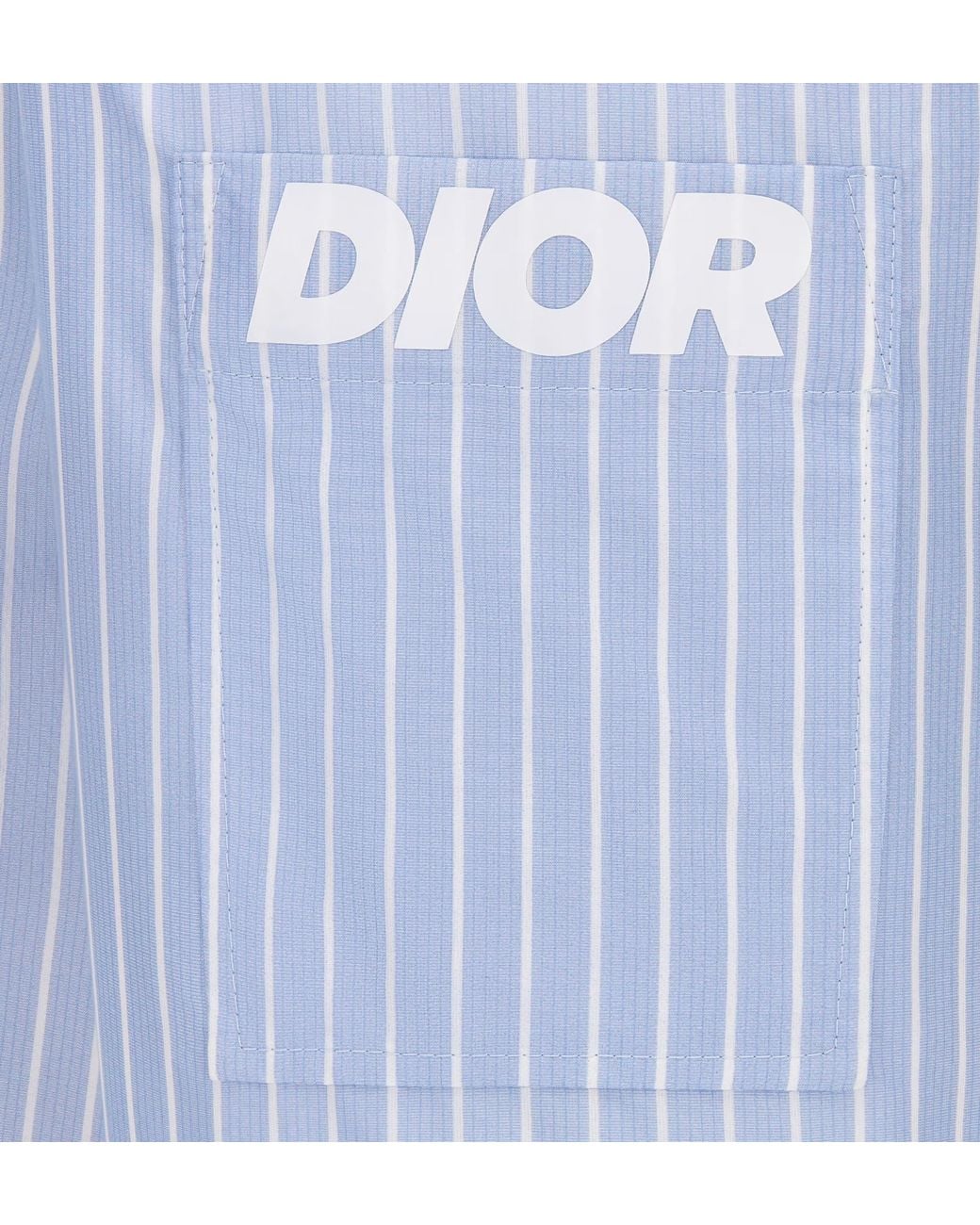 Dior Blue Homme Striped Hooded Shirt for men