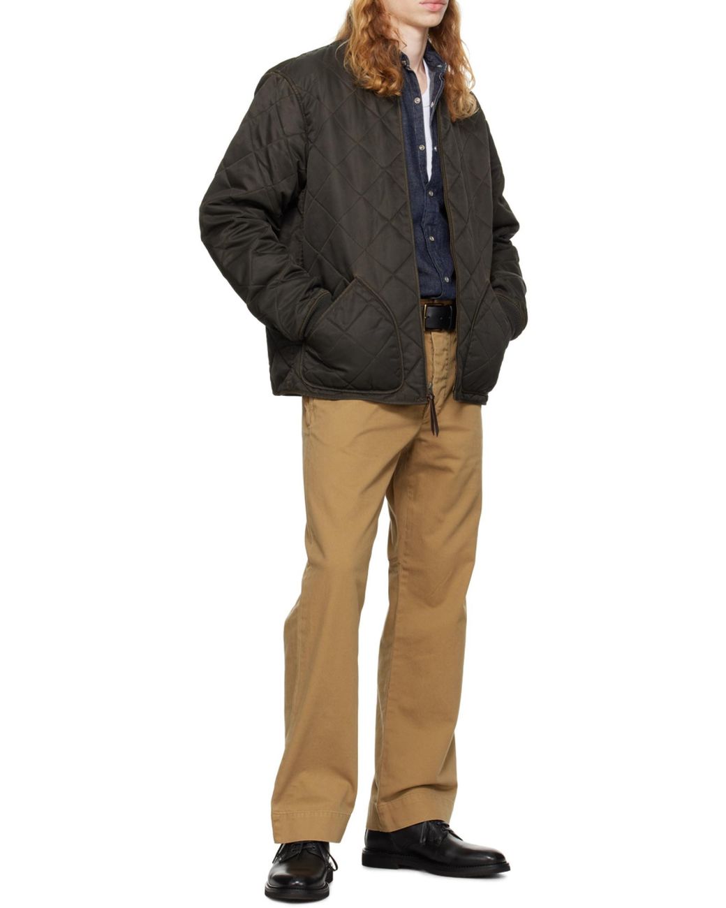 RRL Natural Ralph Lauren Mid Rise Field Chino Trousers for men
