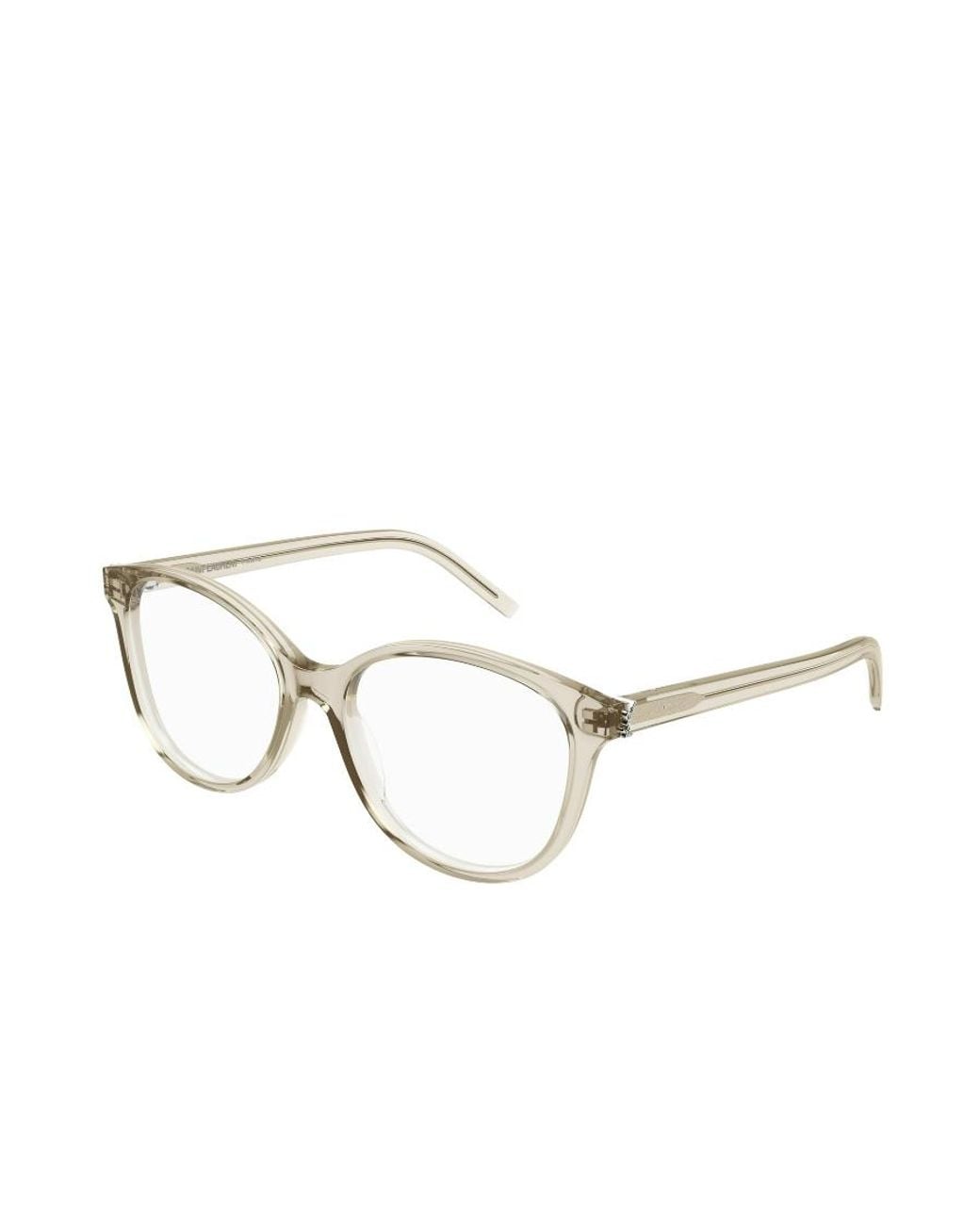 Saint Laurent White Eyewear Square Frame Glasses