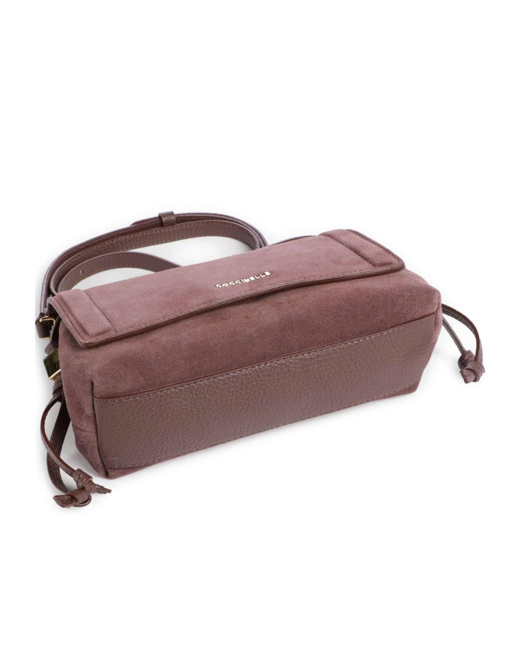 Coccinelle Purple Mini Thesssuede Leather Shoulder Bag