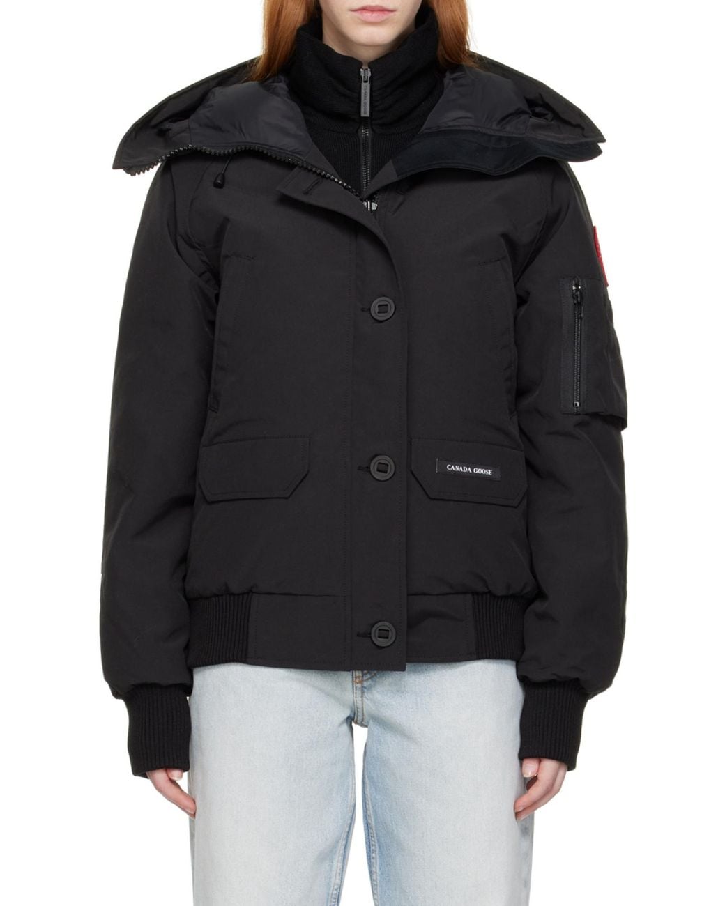 Canada Goose Black Tech Fabric Padded Down Jacket