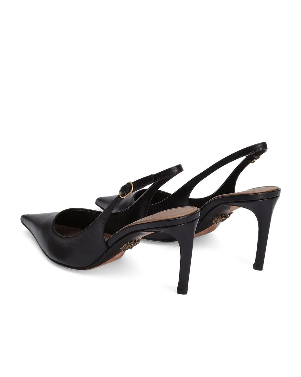Dolce & Gabbana Black Pointed Toe Slingback Pumps