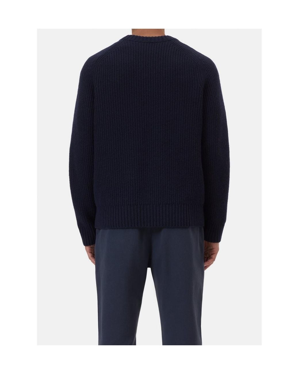 Closed Blue Ribbed Knit Jumper for men