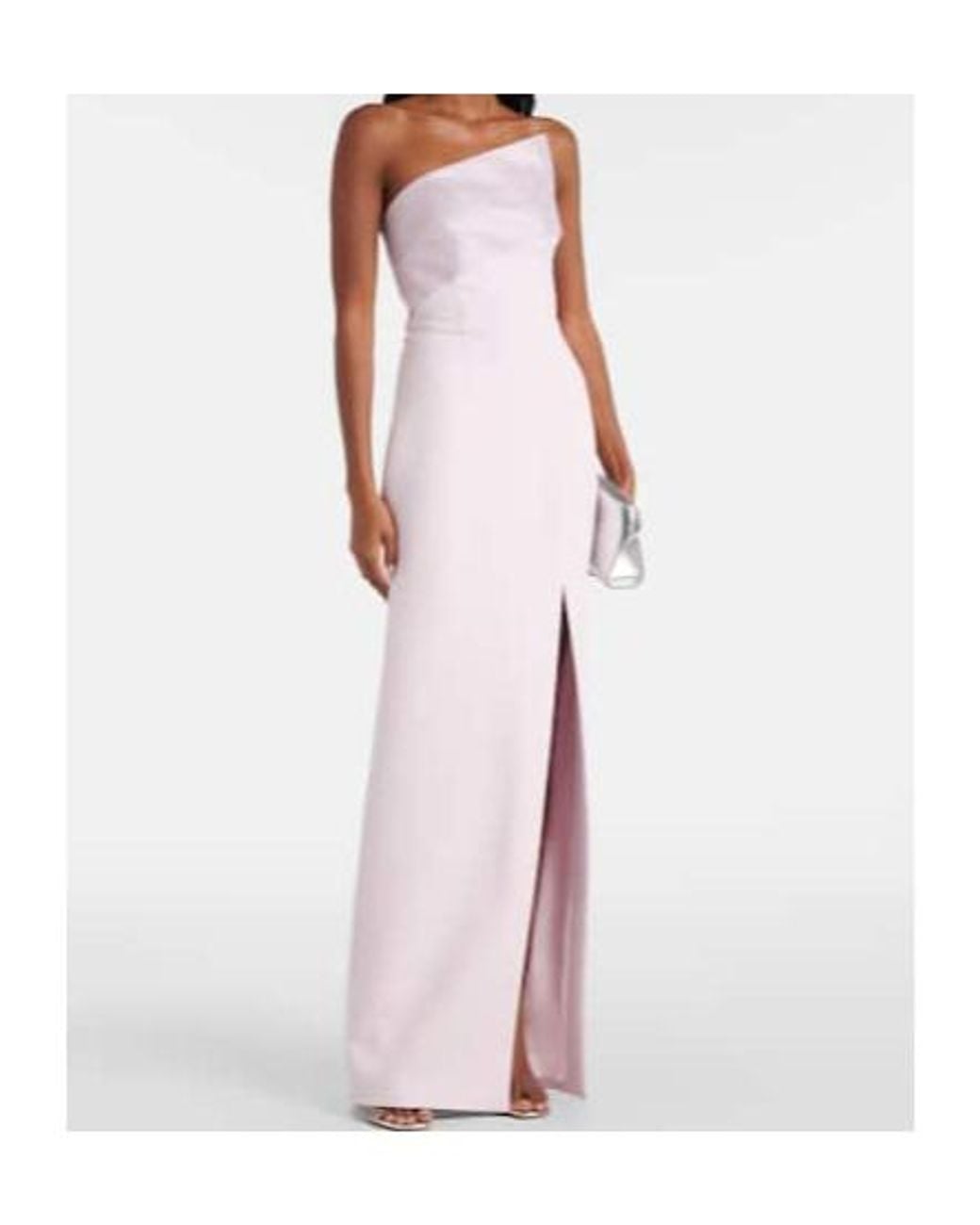 Roland Mouret Purple Ruffled Strapless Gown