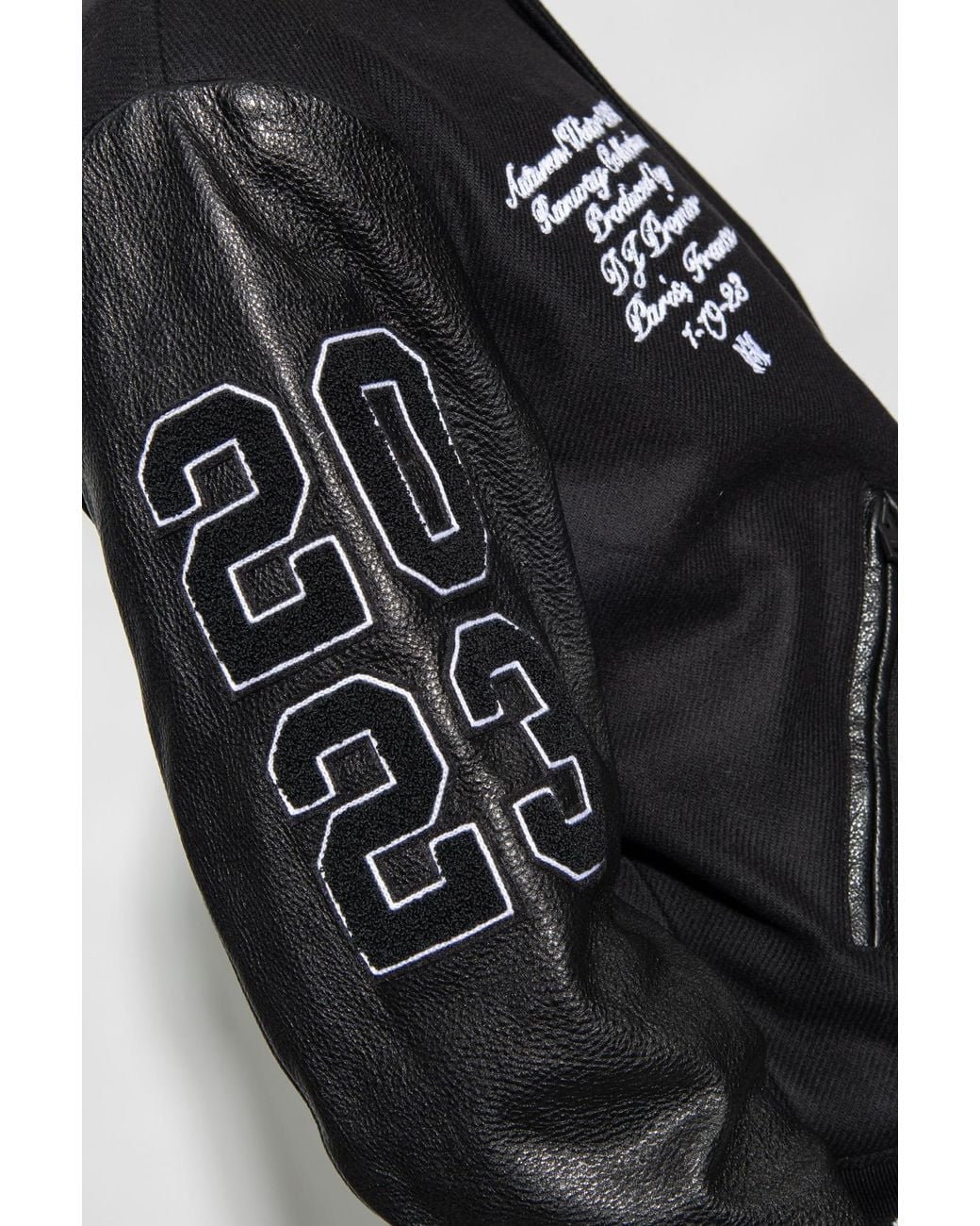 Amiri Black Logo Embroidered Varsity Jacket for men