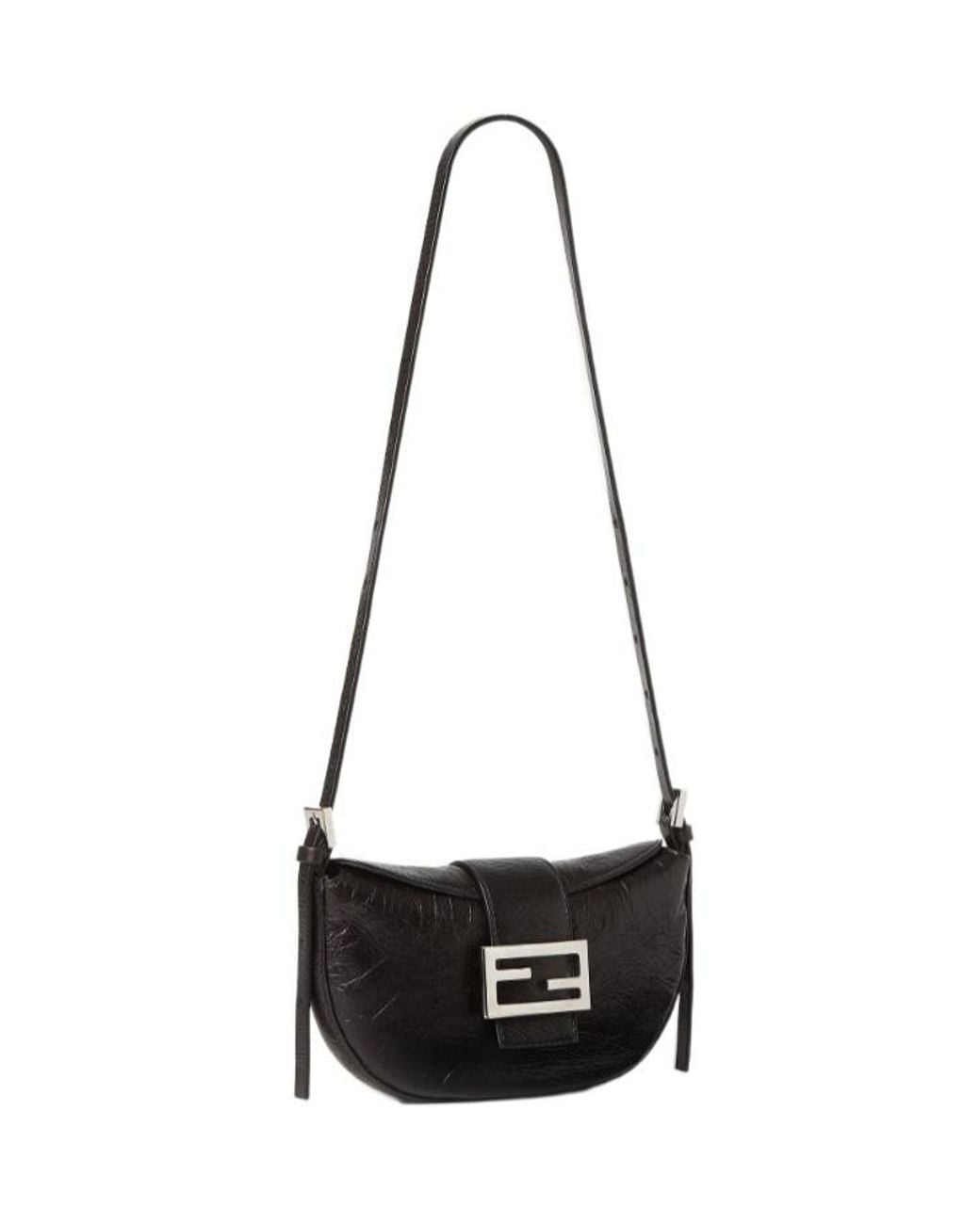 Fendi White Crackled Leather Bag