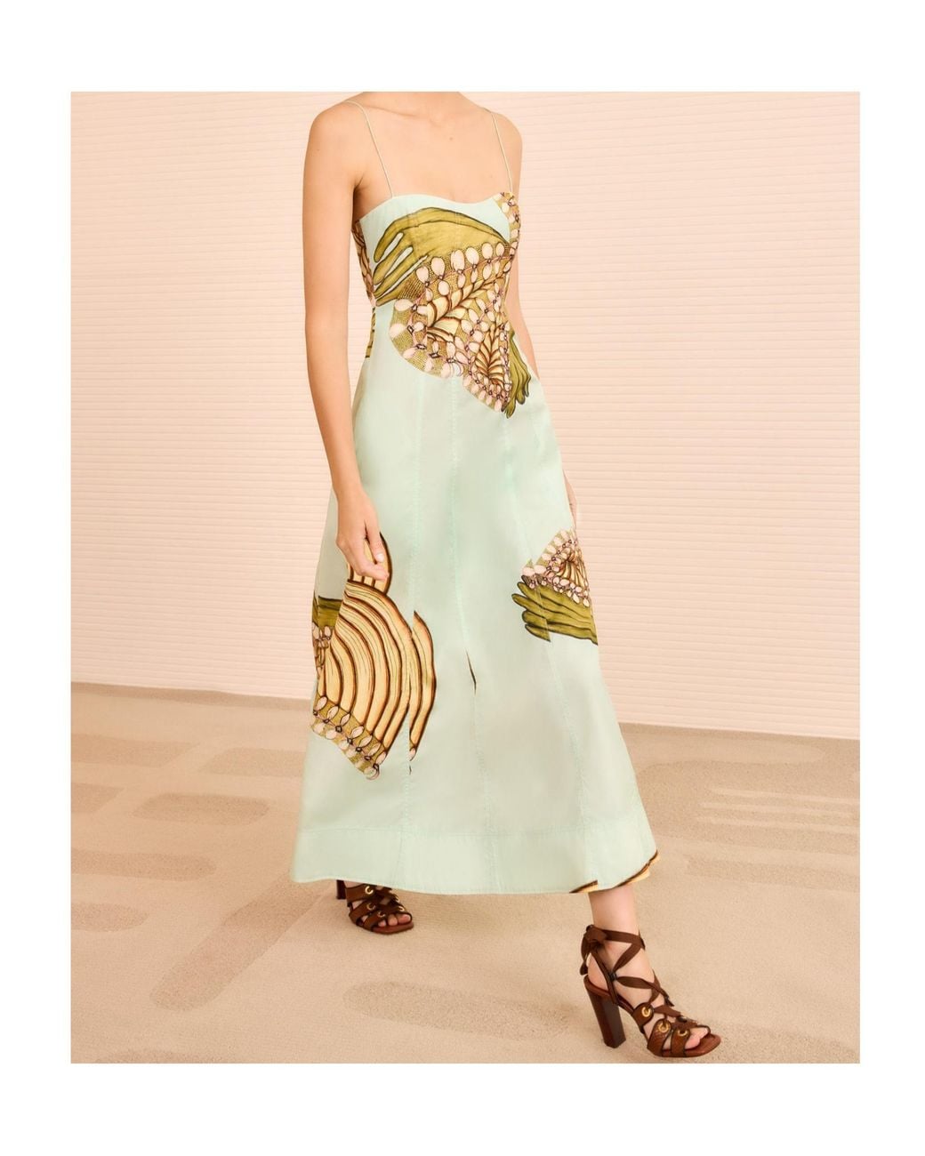Ulla Johnson Metallic Vesela Cami Midi Dress