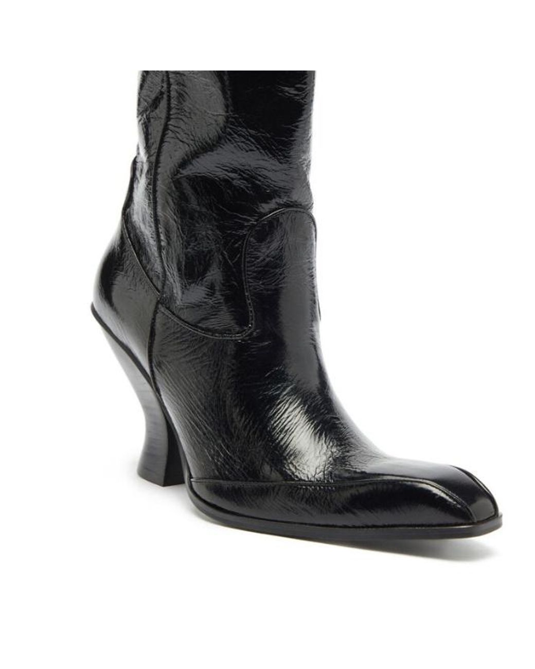 DIESEL Black D-Luffy Patent Leather Boots