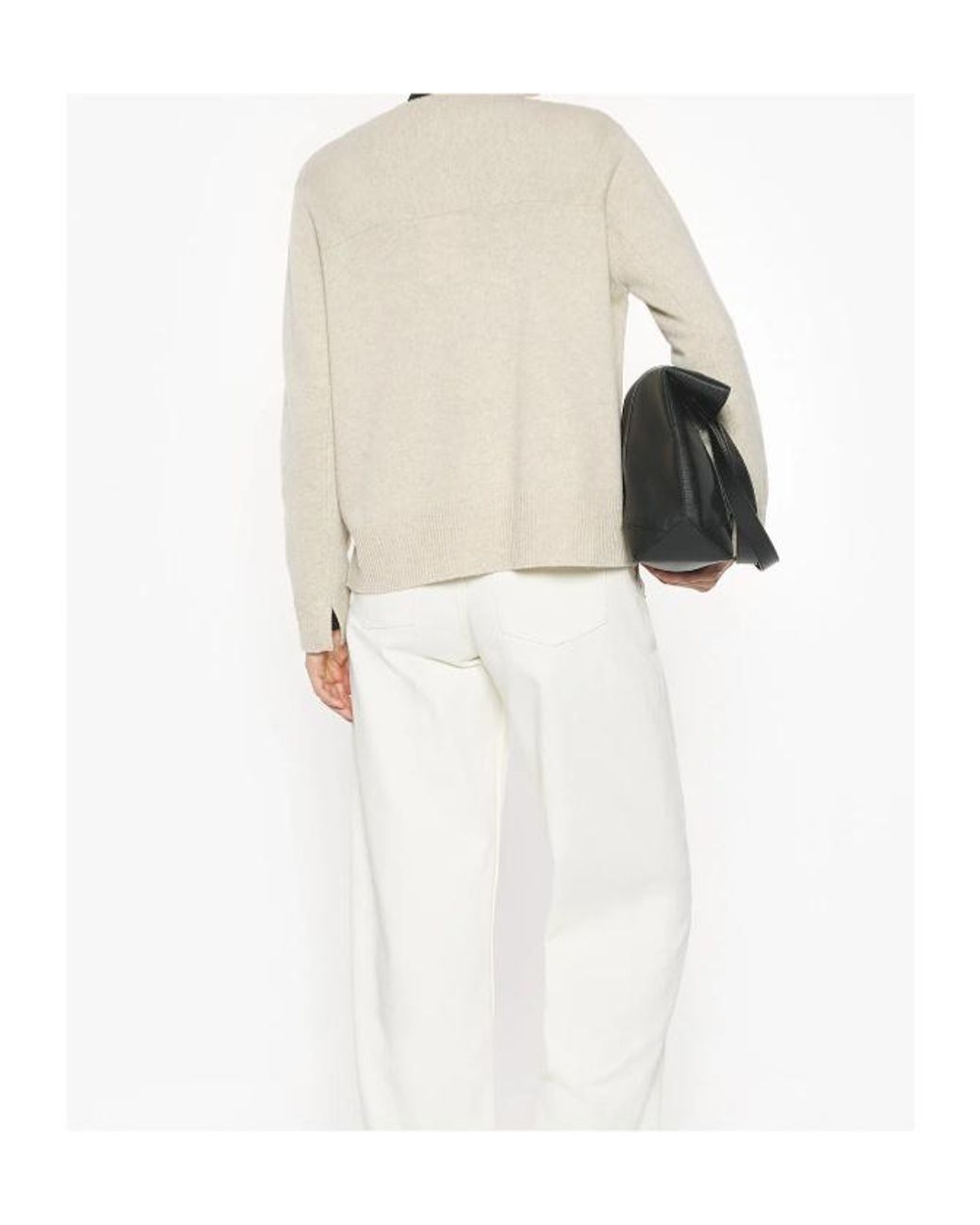 Maison Kitsuné White Maison Kitsuné Comfort V-Neck Jumper