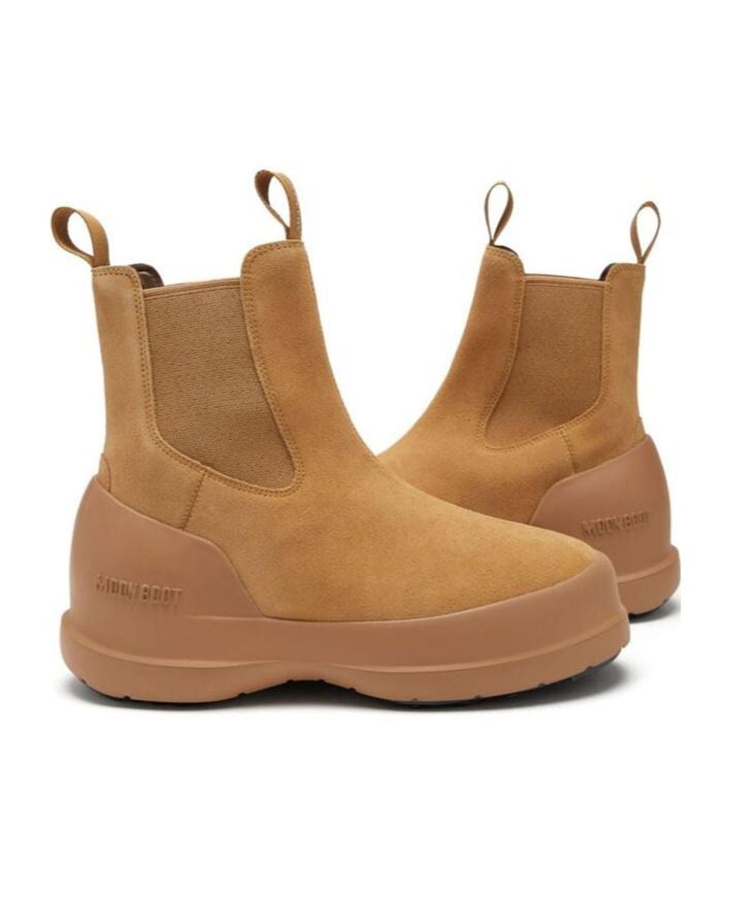 Moon Boot Brown Luna Trek Round Toe Boots for men