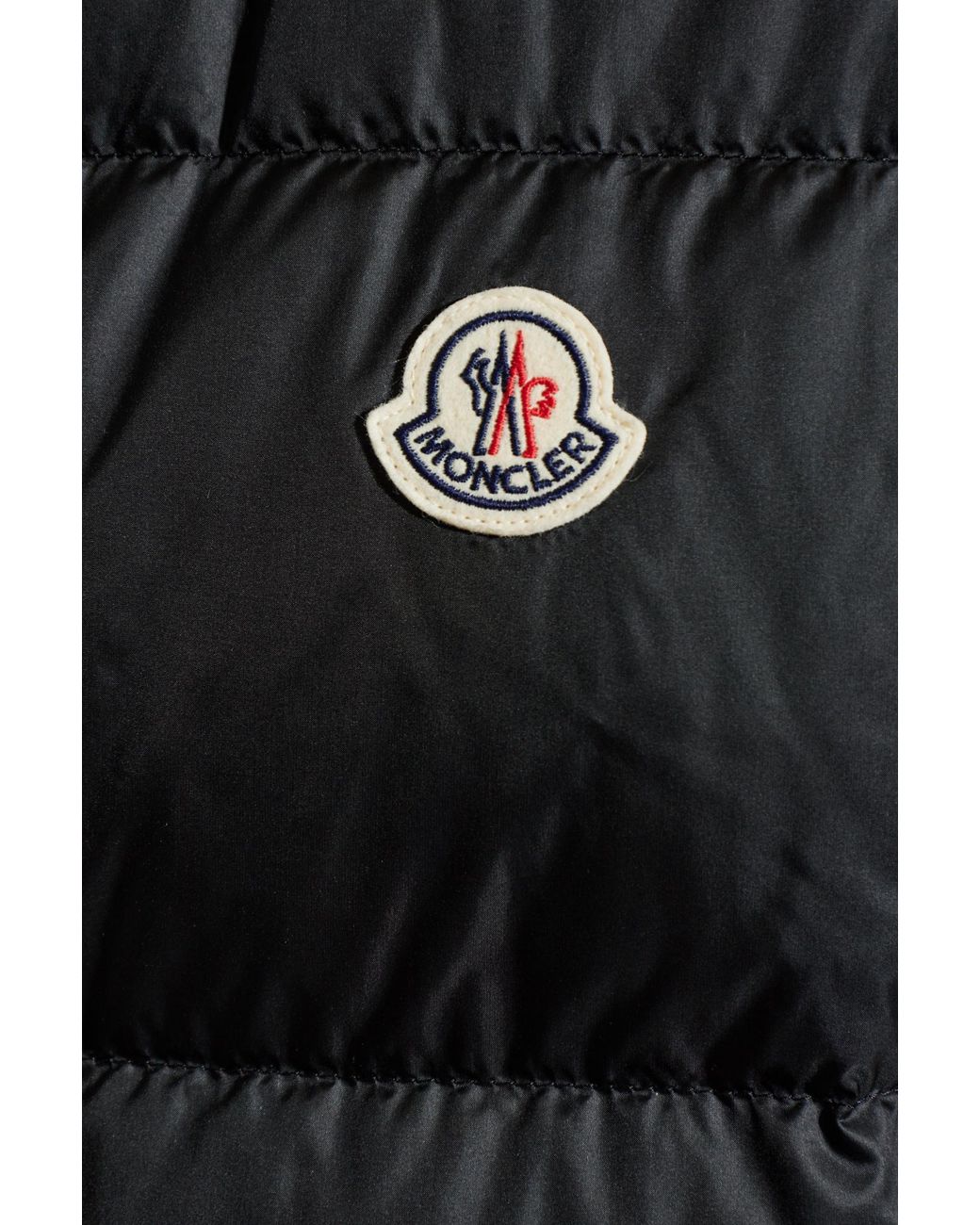 Moncler Black Tuquerouye Logo Patch Puffer Gilet for men