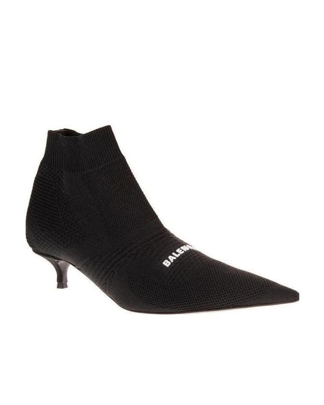 Balenciaga Black Knitted Ankle Boots