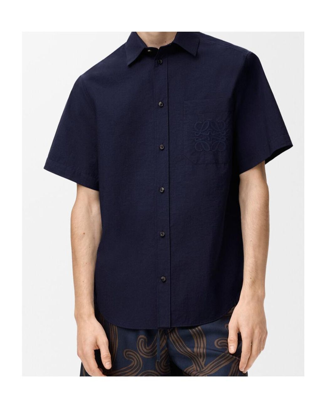 Loewe Blue Short Sleeve Shirt for men