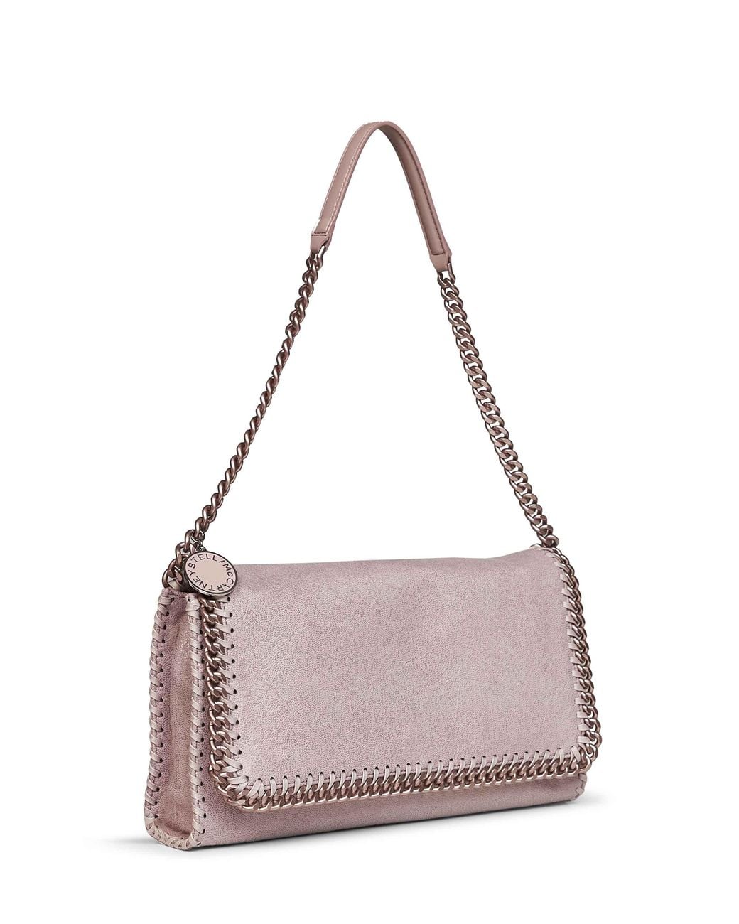 Stella McCartney Pink Falabella Foldover Top Shoulder Bag