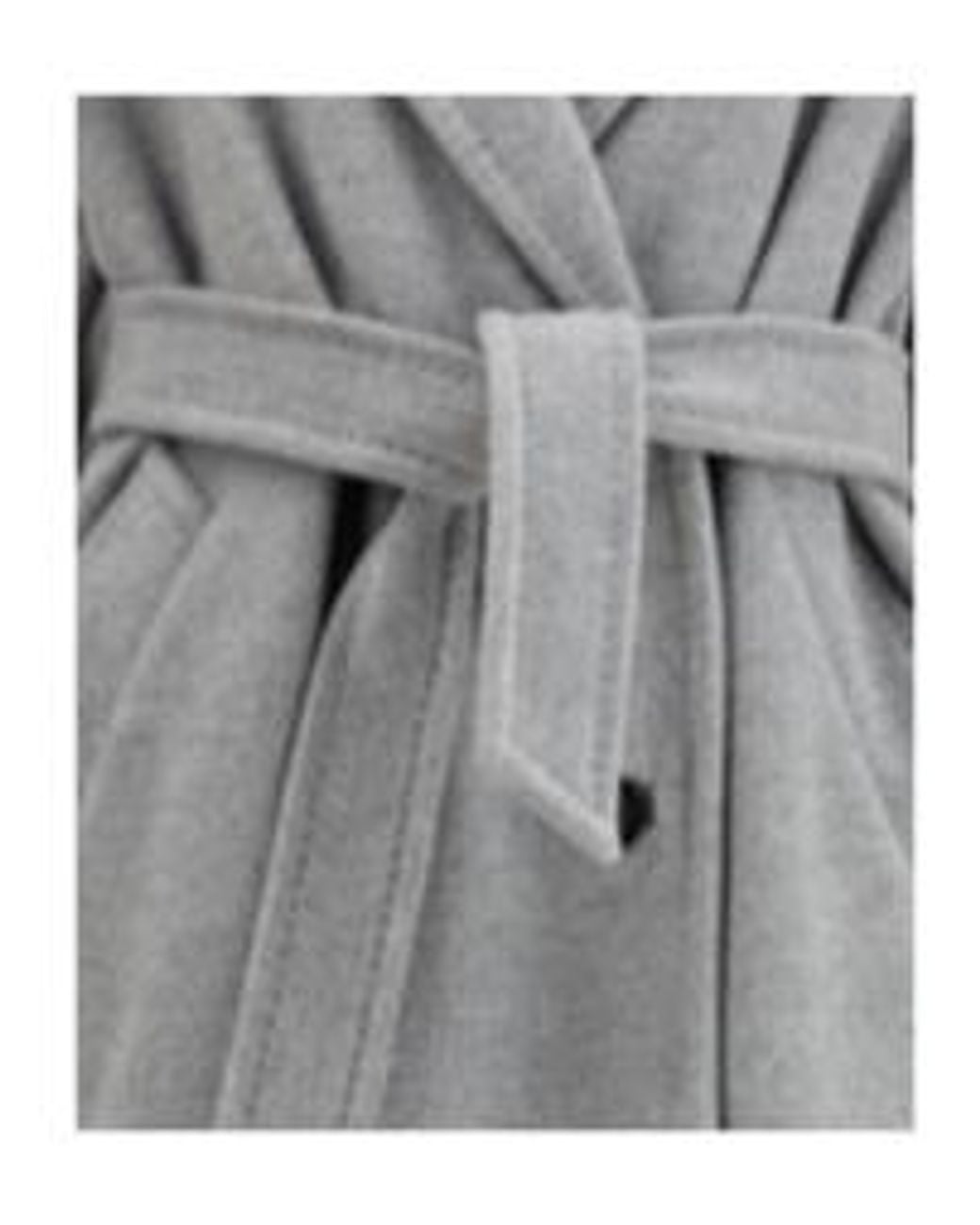 Max Mara Gray Collared Long-Sleeved Coat